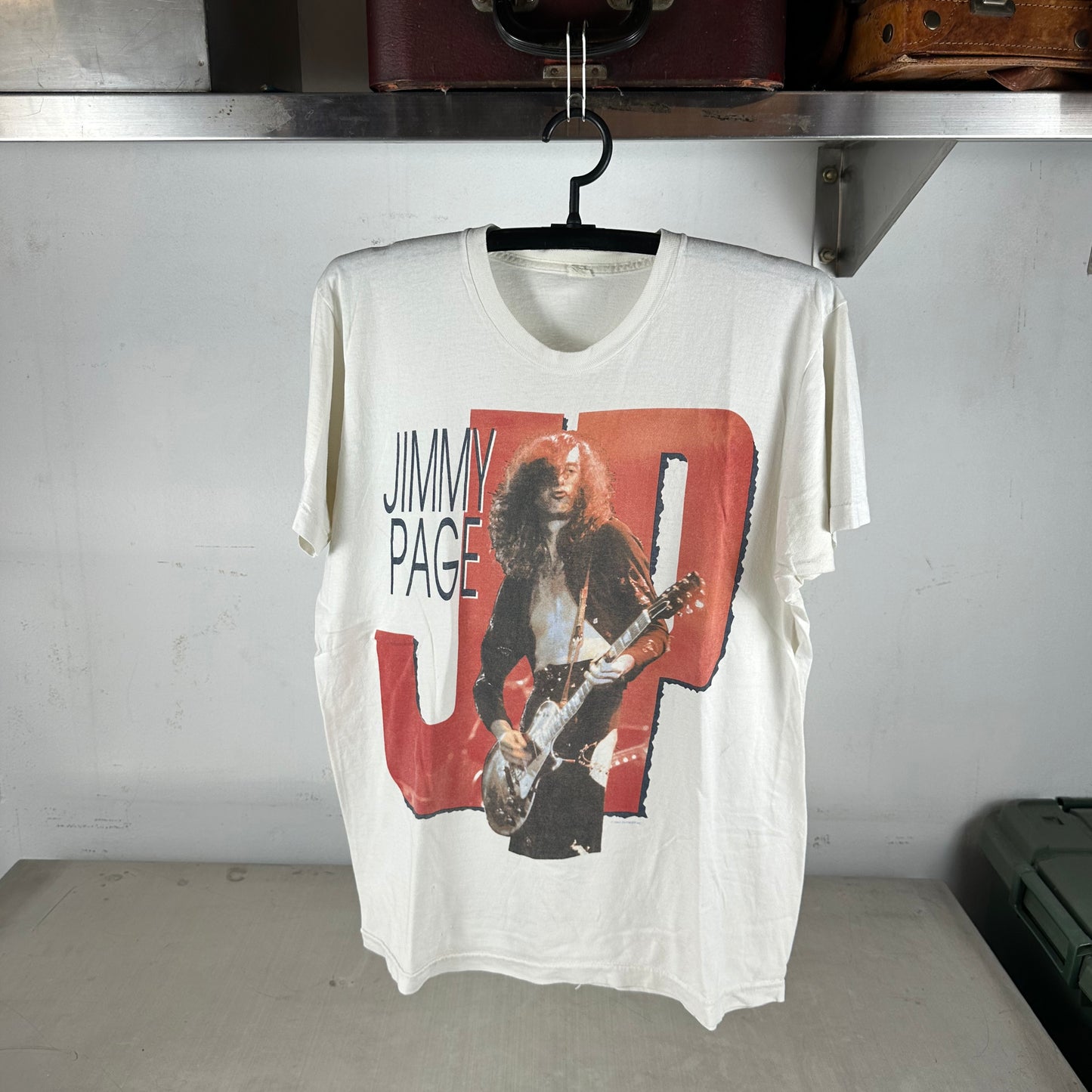 Vintage 1988 Jimmy Page Led Zeppelin Graphic Single Stitch T-shirt