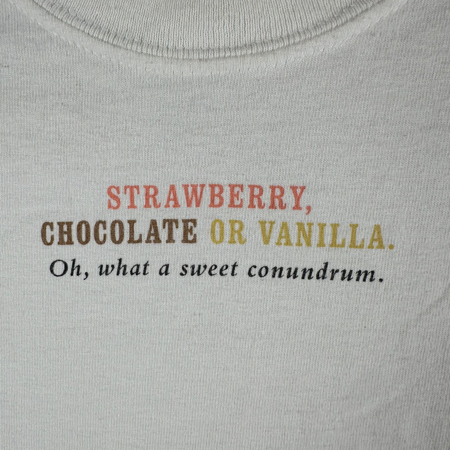 Vintage 2000s Starbucks Coffee Strawberry, Chocolate Or Vanilla Promo T-shirt