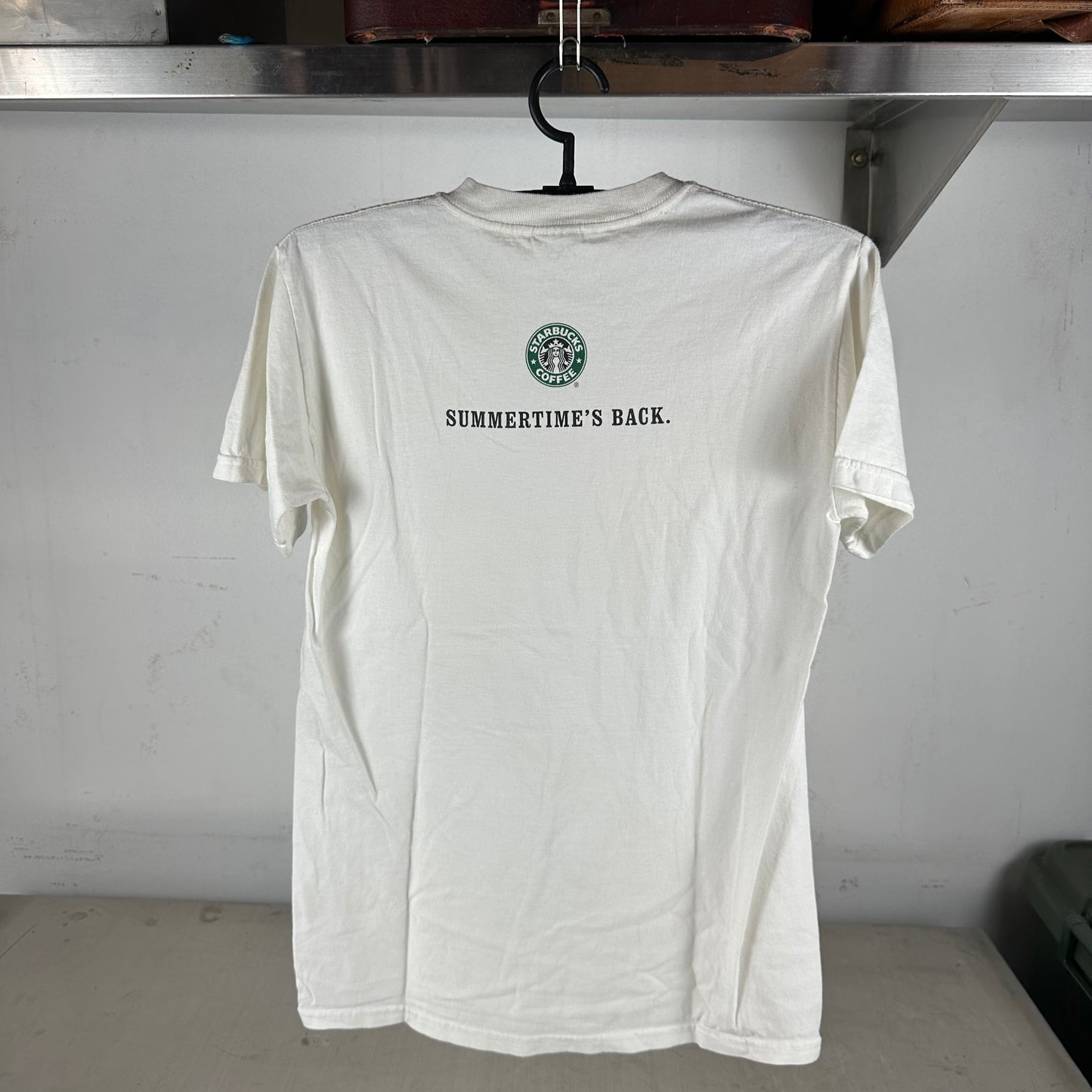 Vintage 2000s Starbucks Coffee Strawberry, Chocolate Or Vanilla Promo T-shirt