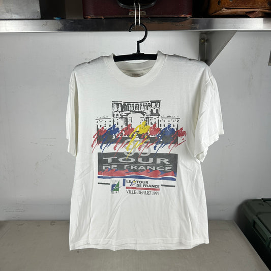 Vintage 1995 Tour De France Cycling Race Graphic Promo T-shirt