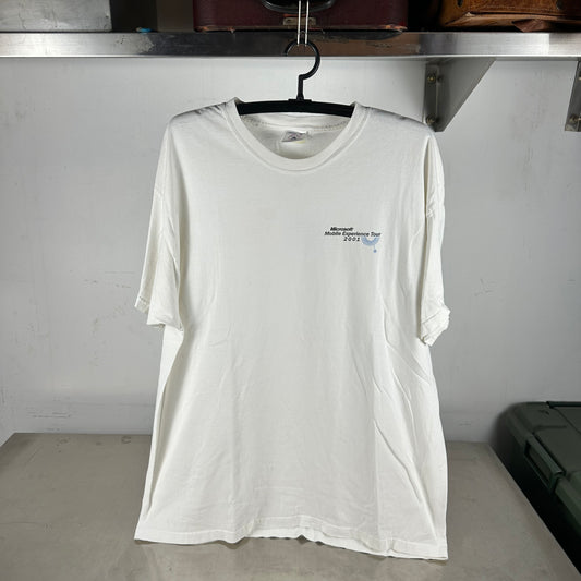 Vintage 2001 Microsoft Mobile Experience Tour Computer Graphic T-shirt