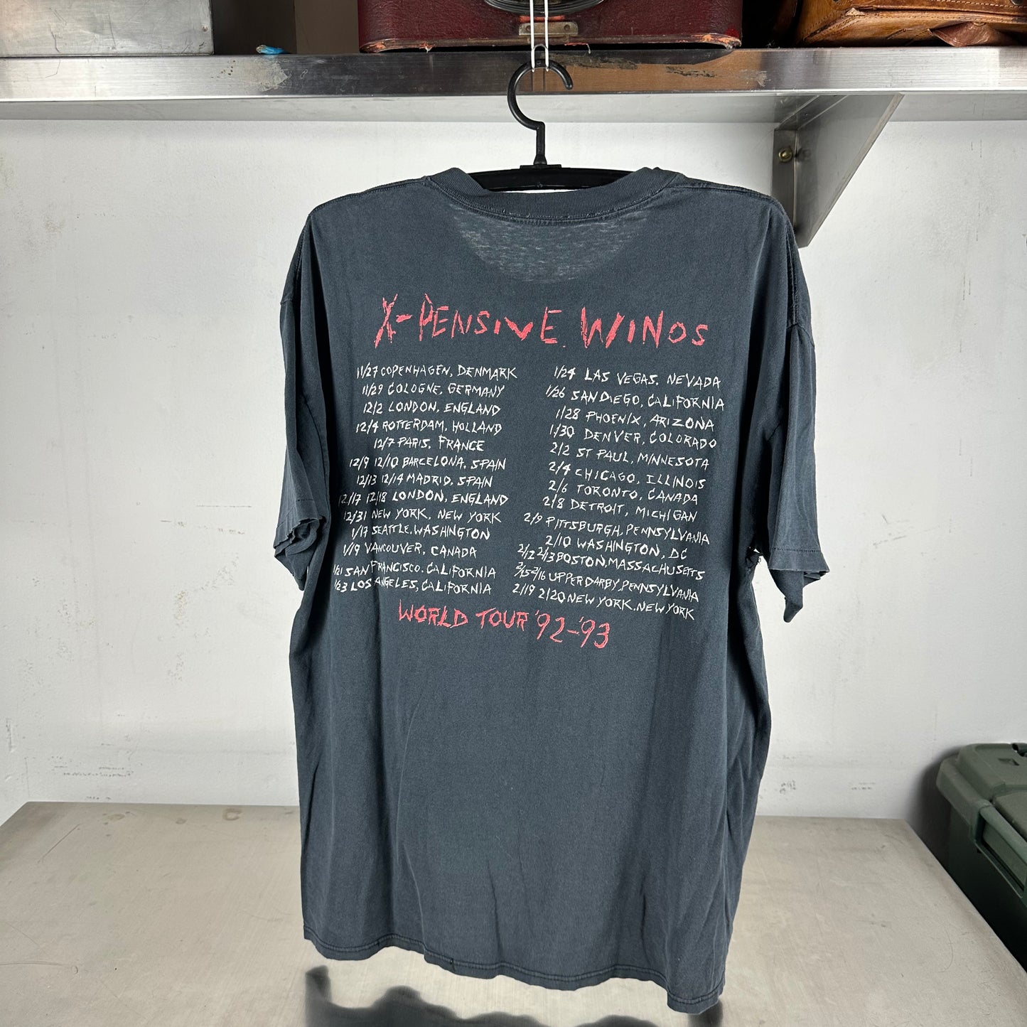 Vintage 1992-93 Keith Richards Main Offender Tour Concert Disstressed T-shirt