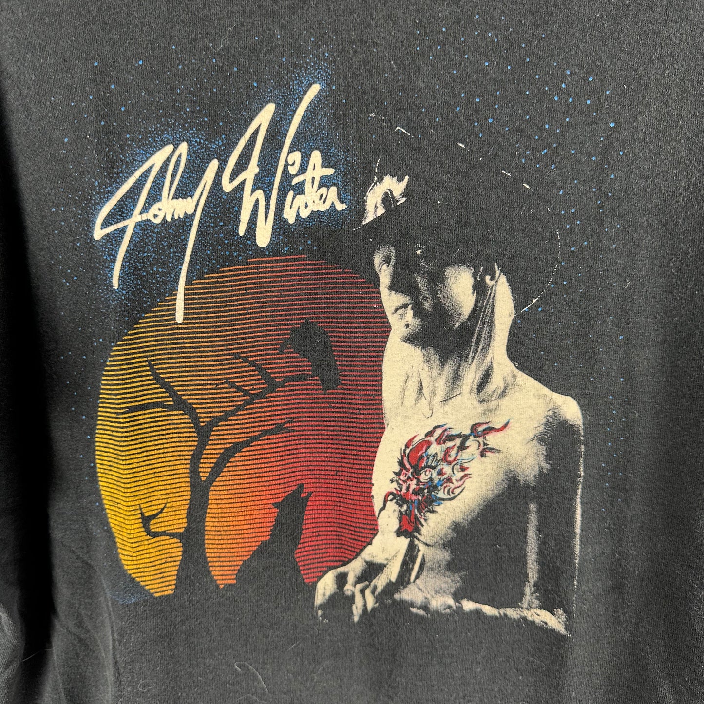 Vintage 90s Johnny Winter 25 Years on the Road Single Stitch T-shirt