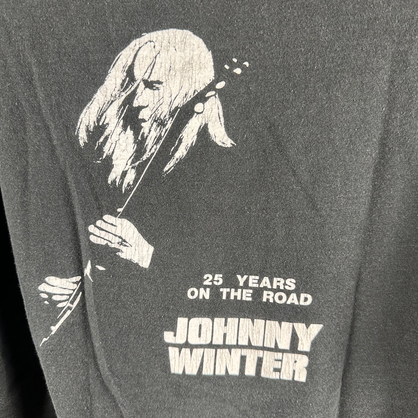 Vintage 90s Johnny Winter 25 Years on the Road Single Stitch T-shirt