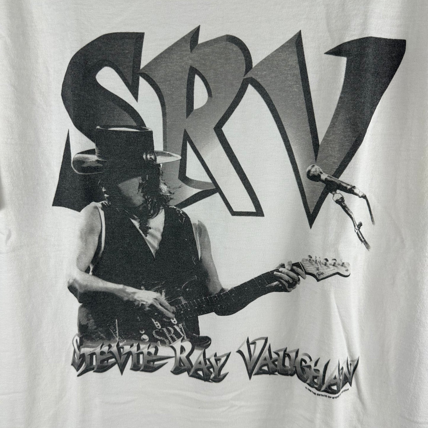 Vintage 1998 Stevie Ray Vaughan Guitarist Graphic T-shirt