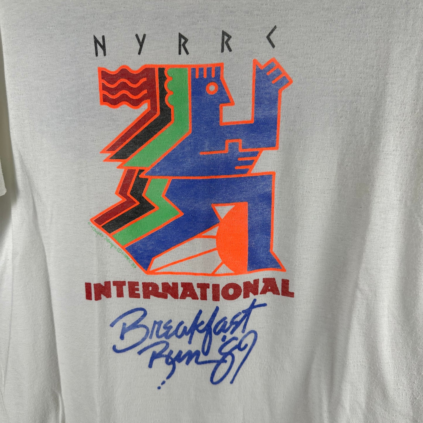 Vintage 1989 NYRRC New York City Marathon Running Single Stitch T-shirt