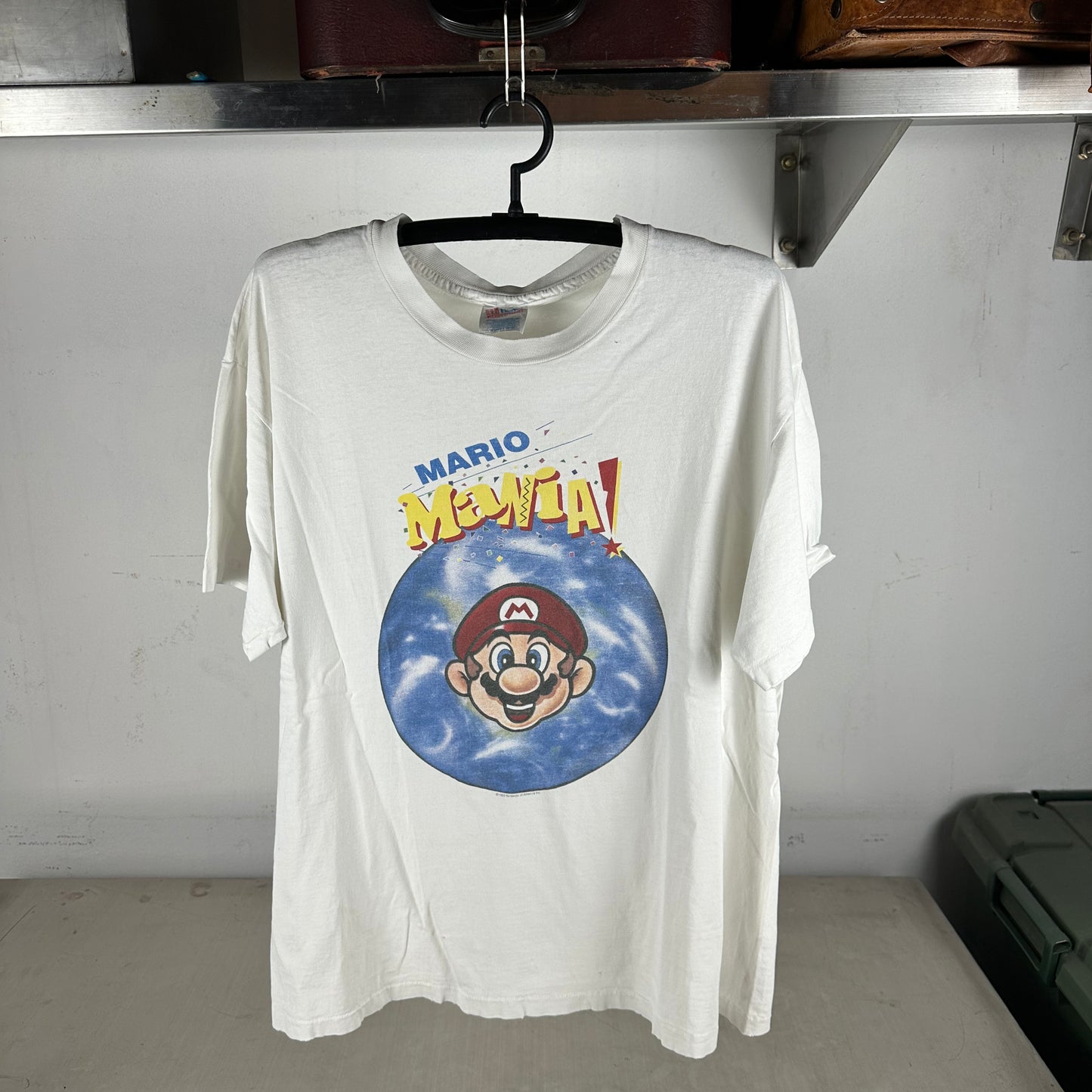 Vintage 1993 Nintendo Mario Mania! Video Game Promo Single Stitch T-shirt