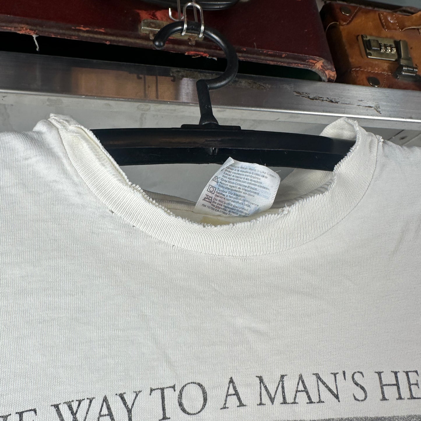 Vintage 1993 Peggy Murray The Way to a Man's Heart is Through His Fly Fishing T-shirt