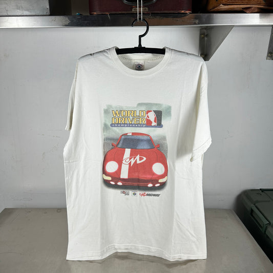 Vintage 1999 World Driver Championship Nintendo 64 Video Game Promo T-shirt