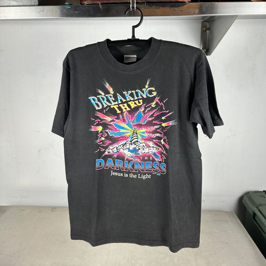 Vintage 1991 Breaking Thru the Darkness Jesus is the Light Single Stitch T-shirt