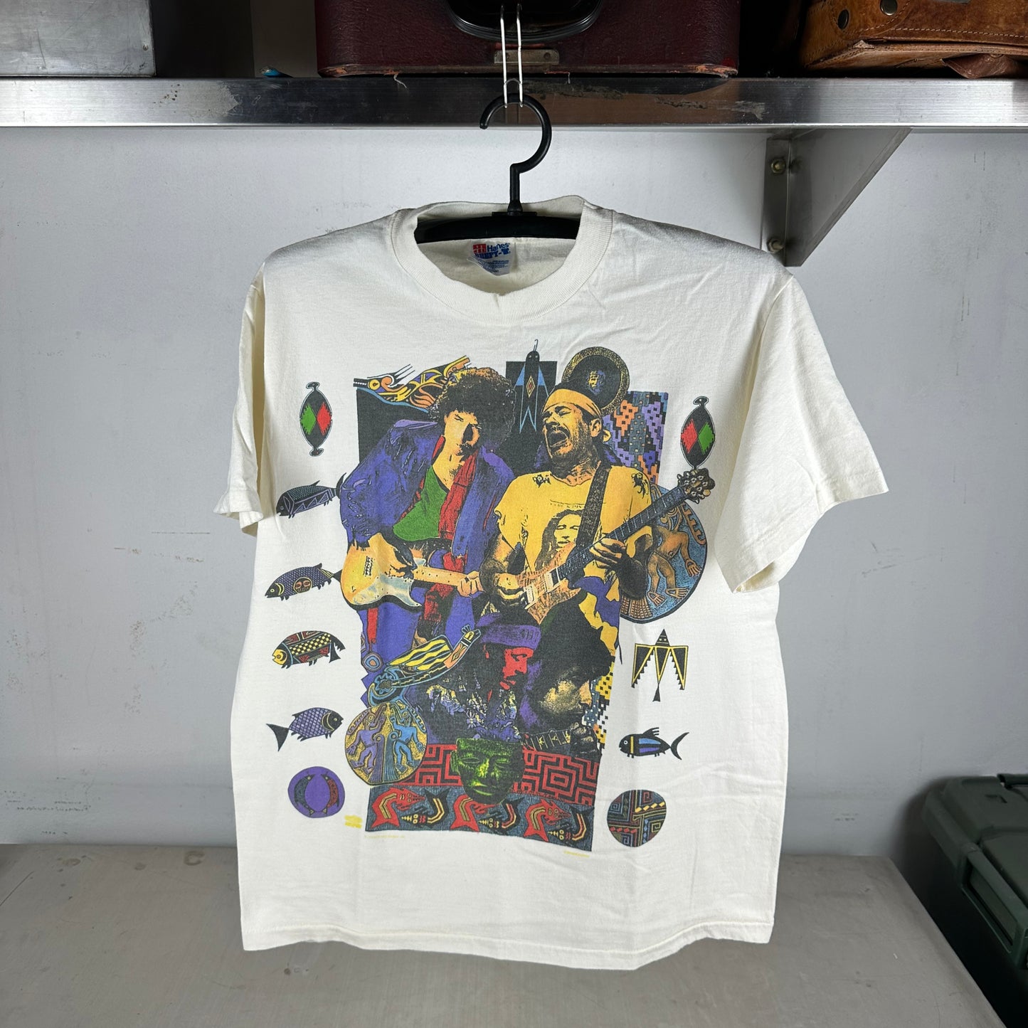 Vintage 1993 Bob Dylan & Carlos Santana Tour Concert Single Stitch T-shirt