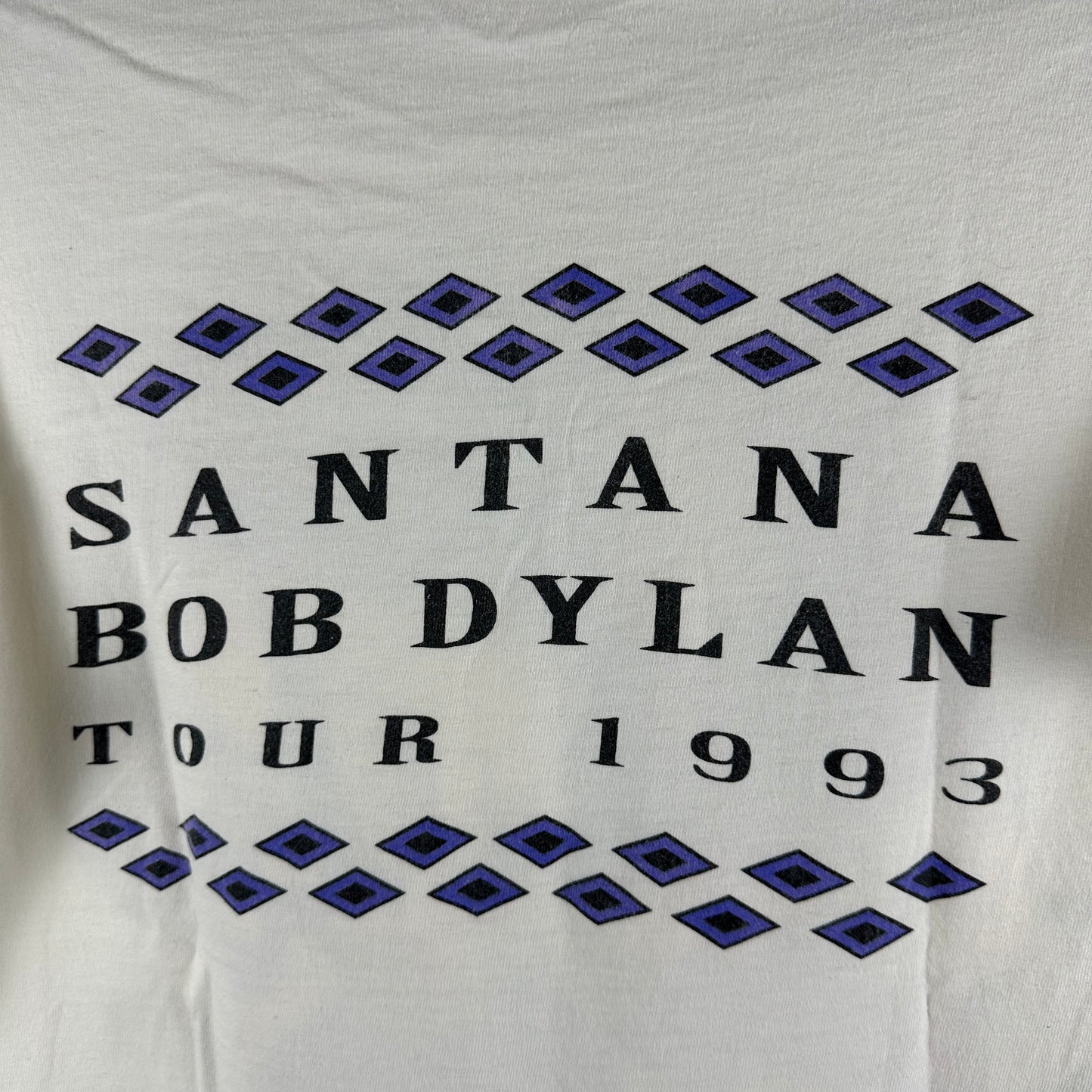 Vintage 1993 Bob Dylan & Carlos Santana Tour Concert Single Stitch T-shirt
