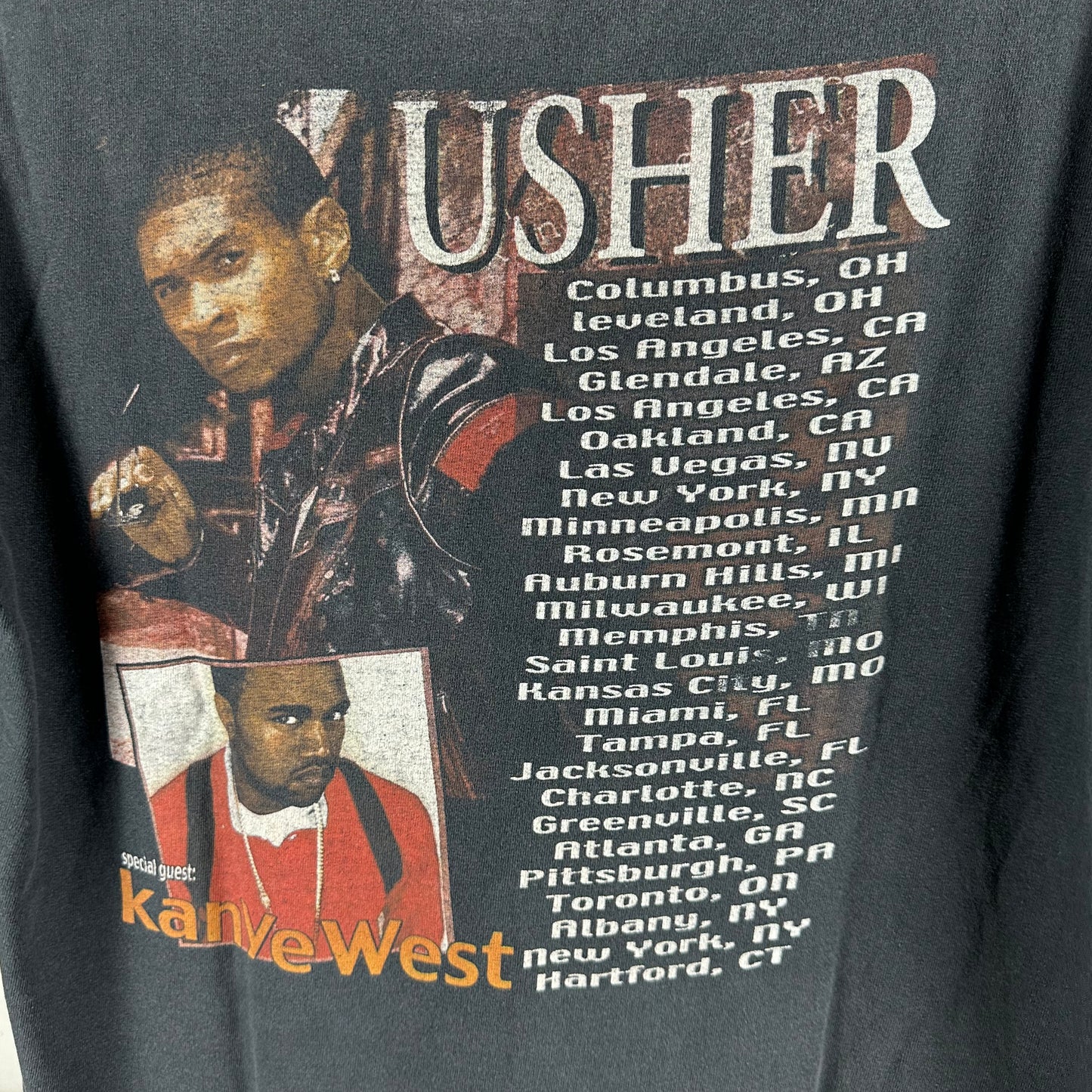 Vintage 2004 Usher Kanye West Confessions Tour Concert T-shirt