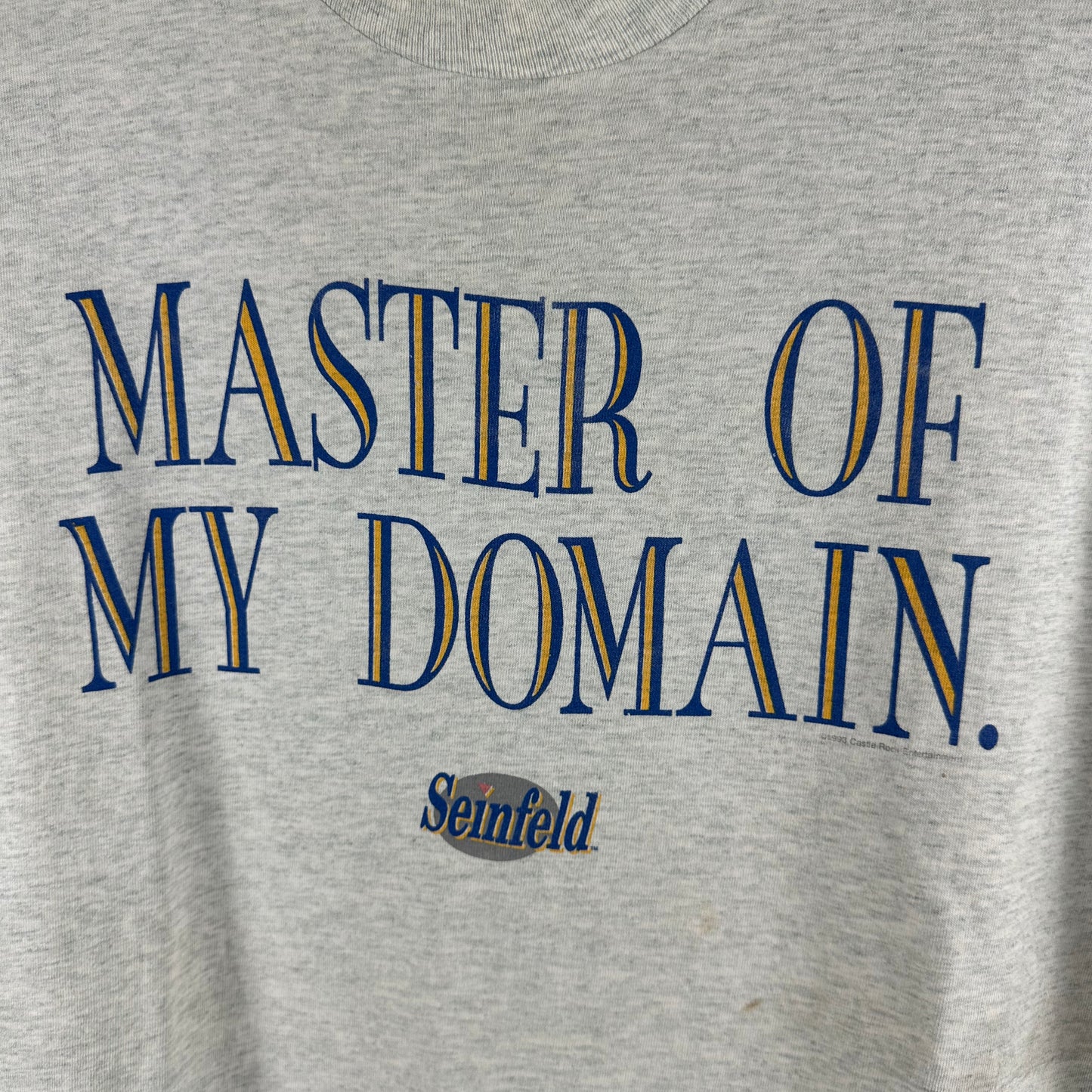 Vintage 90s Seinfeld Master of My Domain Graphic Single Stitch T-shirt