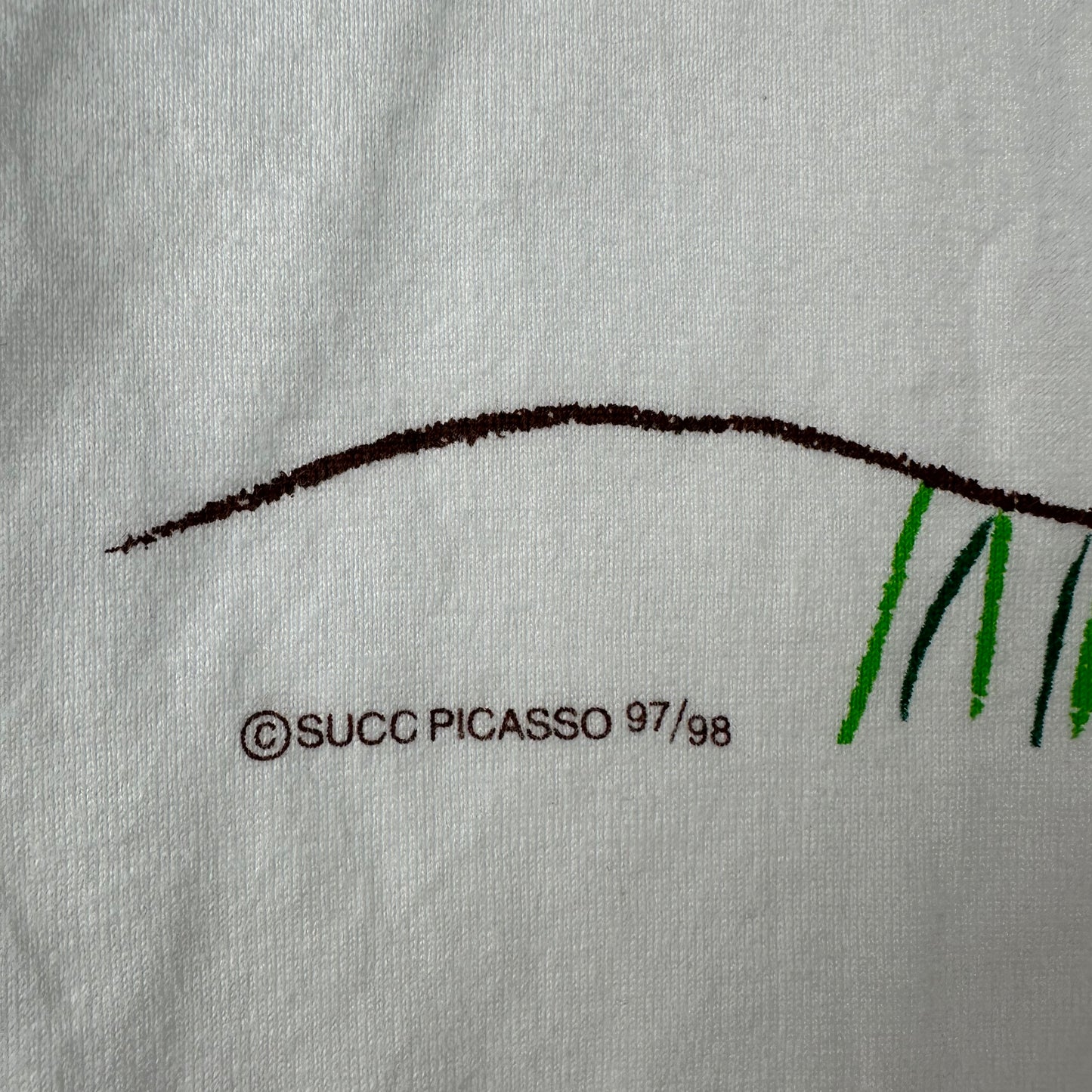 Vintage 1997/98 Pablo Picasso Bouquet of Peace Artwork Single Stitch T-shirt