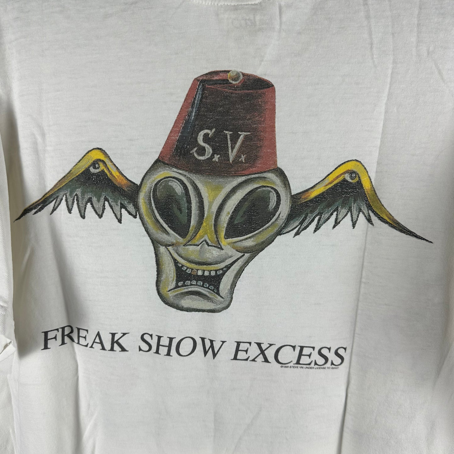 Vintage 1996 Steve Vai Fire Garden Freak Show Excess Tour Concert T-shirt