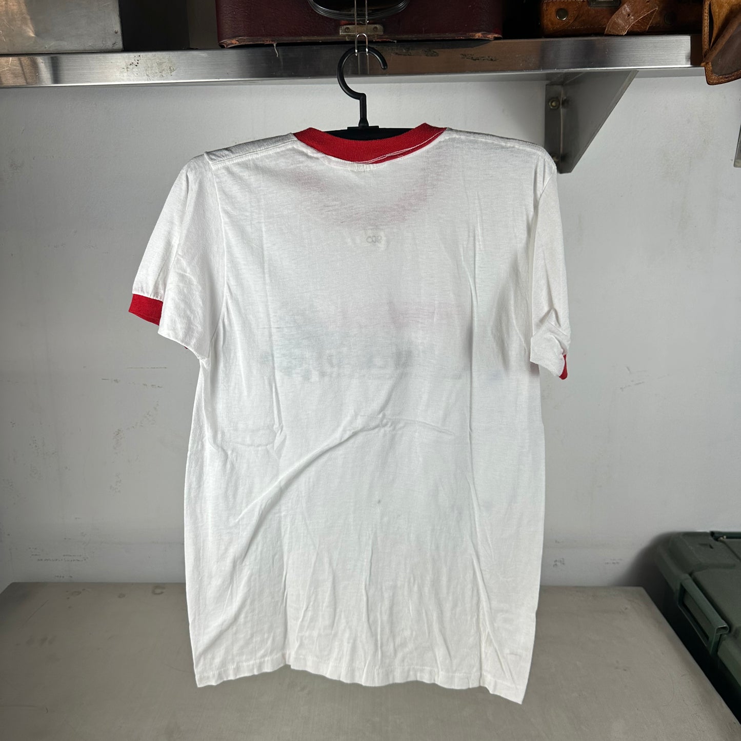 Vintage 1982 Pikes Peak Auto Hill Climb Racing Single Stitch Ringer T-shirt