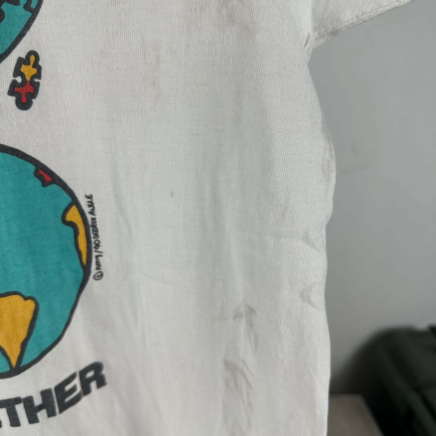 Vintage 1990 Peace It Together World Peace Artwork Single Stitch T-shirt