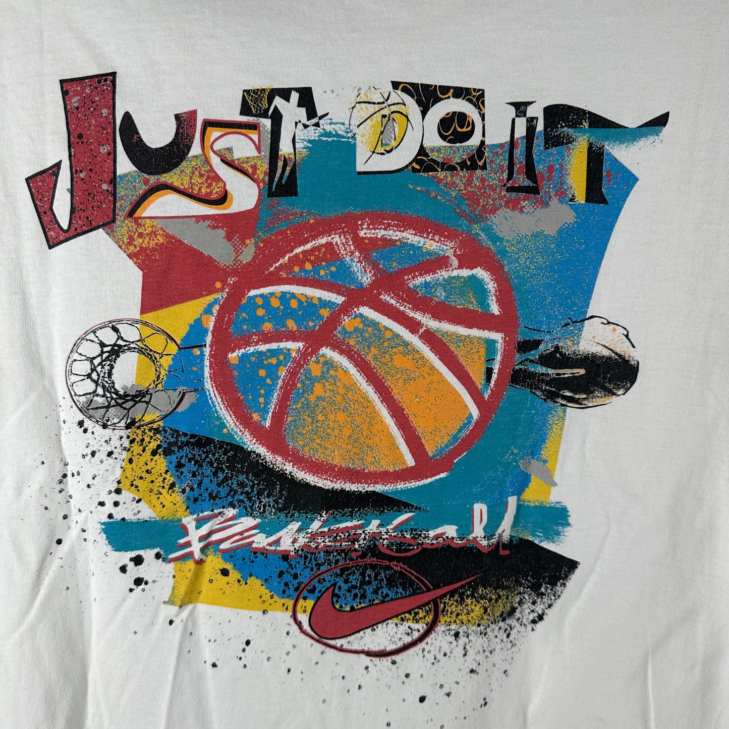 Vintage 90s Nike Basketball Just Do It Slogan Promo Single Stitch T-shirt