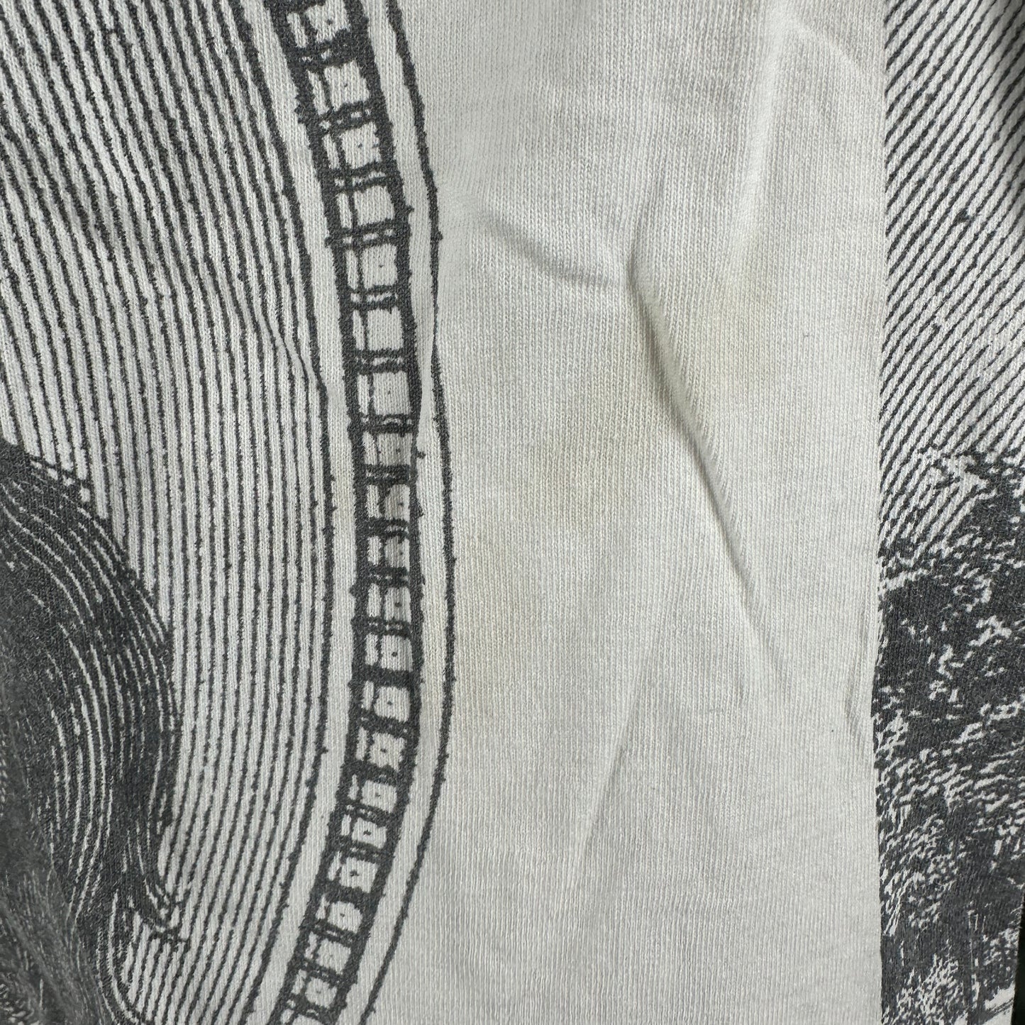 Vintage 2000s $100 Bill Benjamin Franklin All Over Print AOP Graphic T-shirt