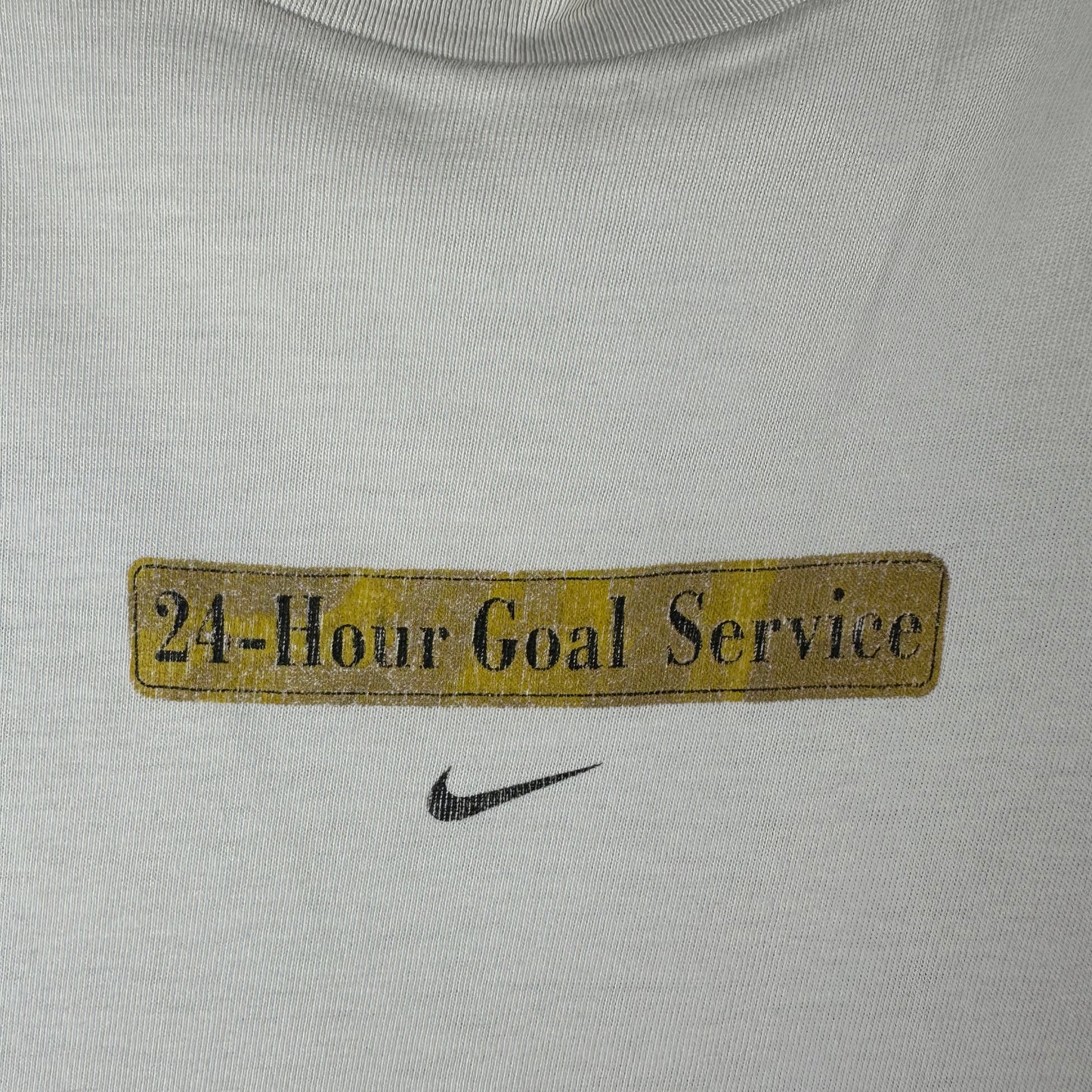 Vintage 90s Nike Ronaldo R9 24 Hour Goal Service Soccer Graphic T-shirt