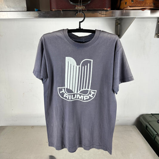 Vintage 80s 90s Triumph Motorcycles Logo Faded Single Stitch T-shirt