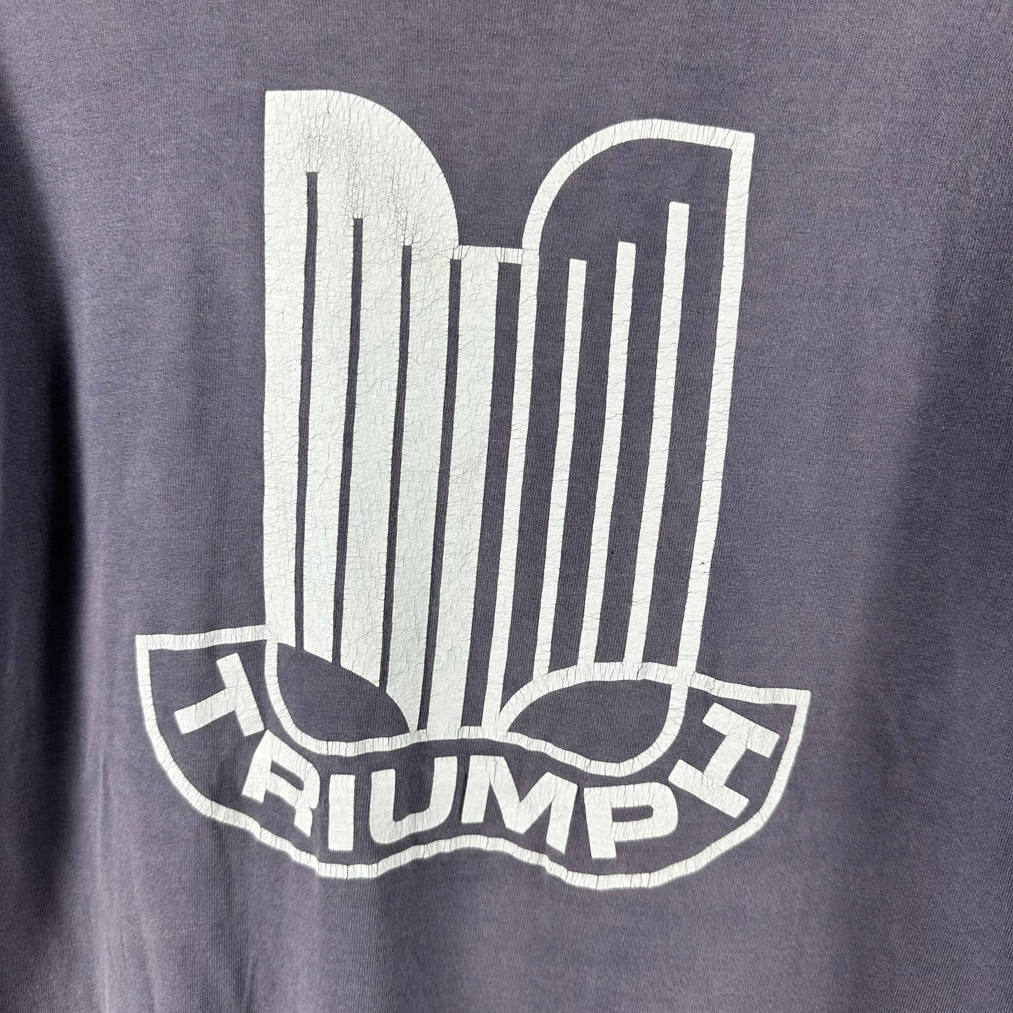 Vintage 80s 90s Triumph Motorcycles Logo Faded Single Stitch T-shirt