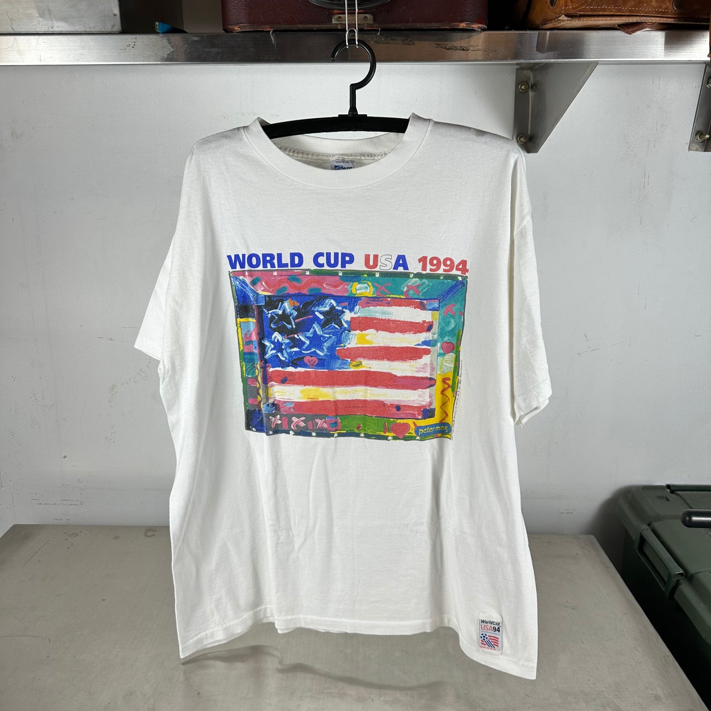 Vintage 1994 USA Soccer World Cup Peter Max Graphic Salem Sportswear T-shirt