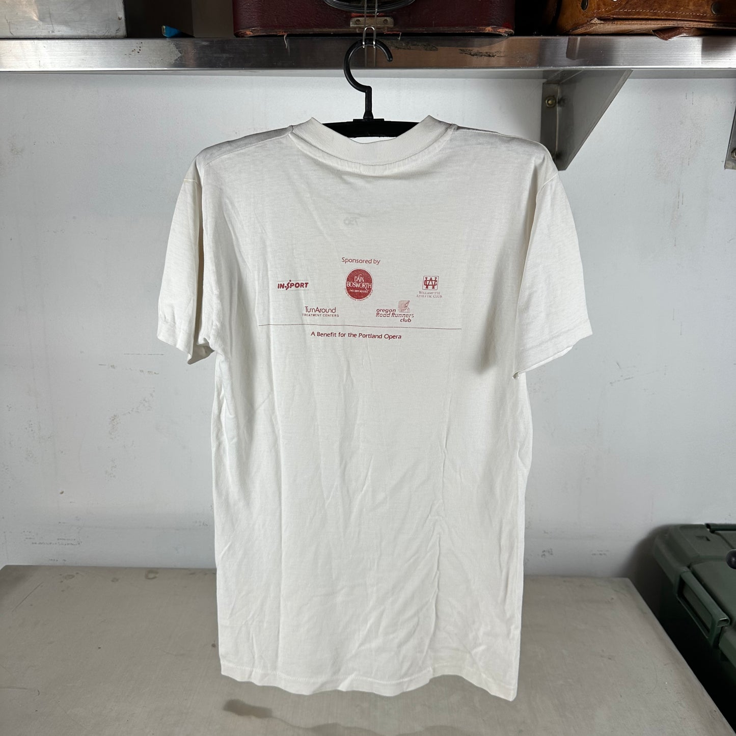 Vintage 1988 Run Walk County Classic Running Graphic Single Stitch T-shirt