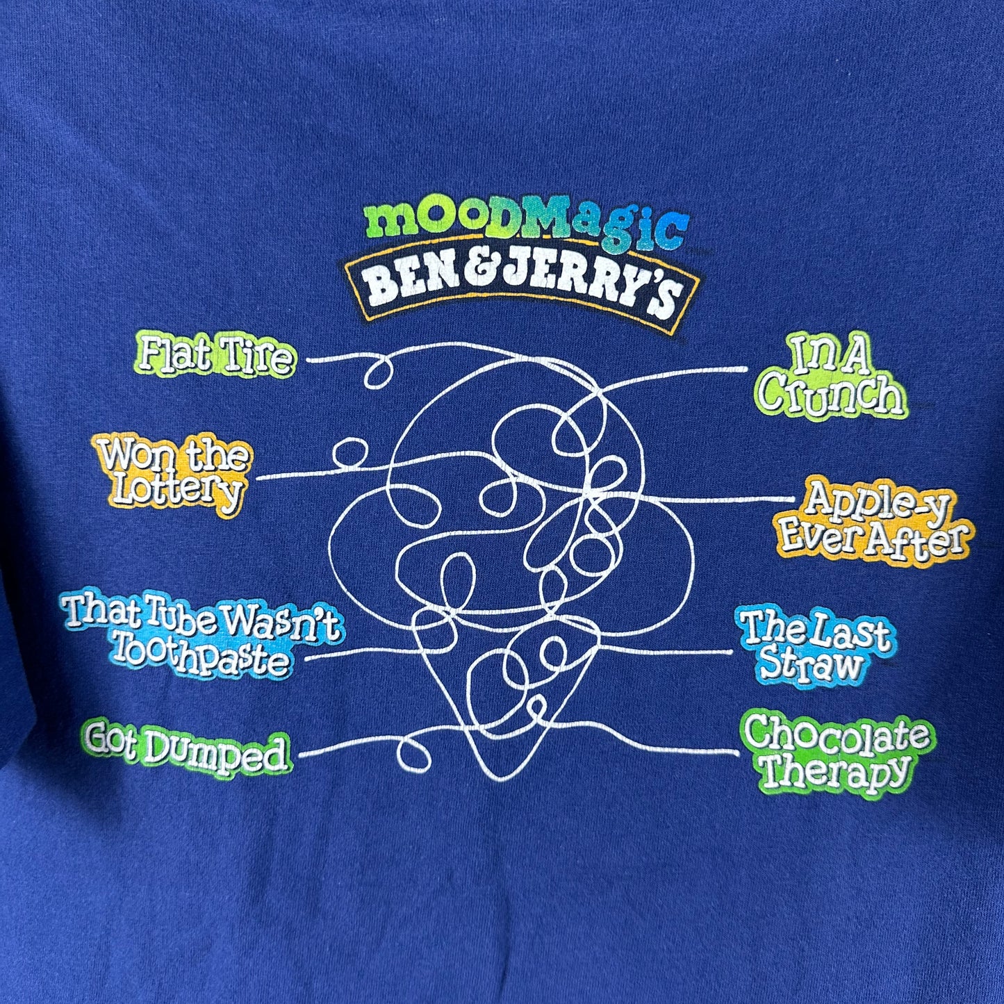 Vintage 2000s Ben & Jerry's Mood Magic Graphic Staff T-shirt