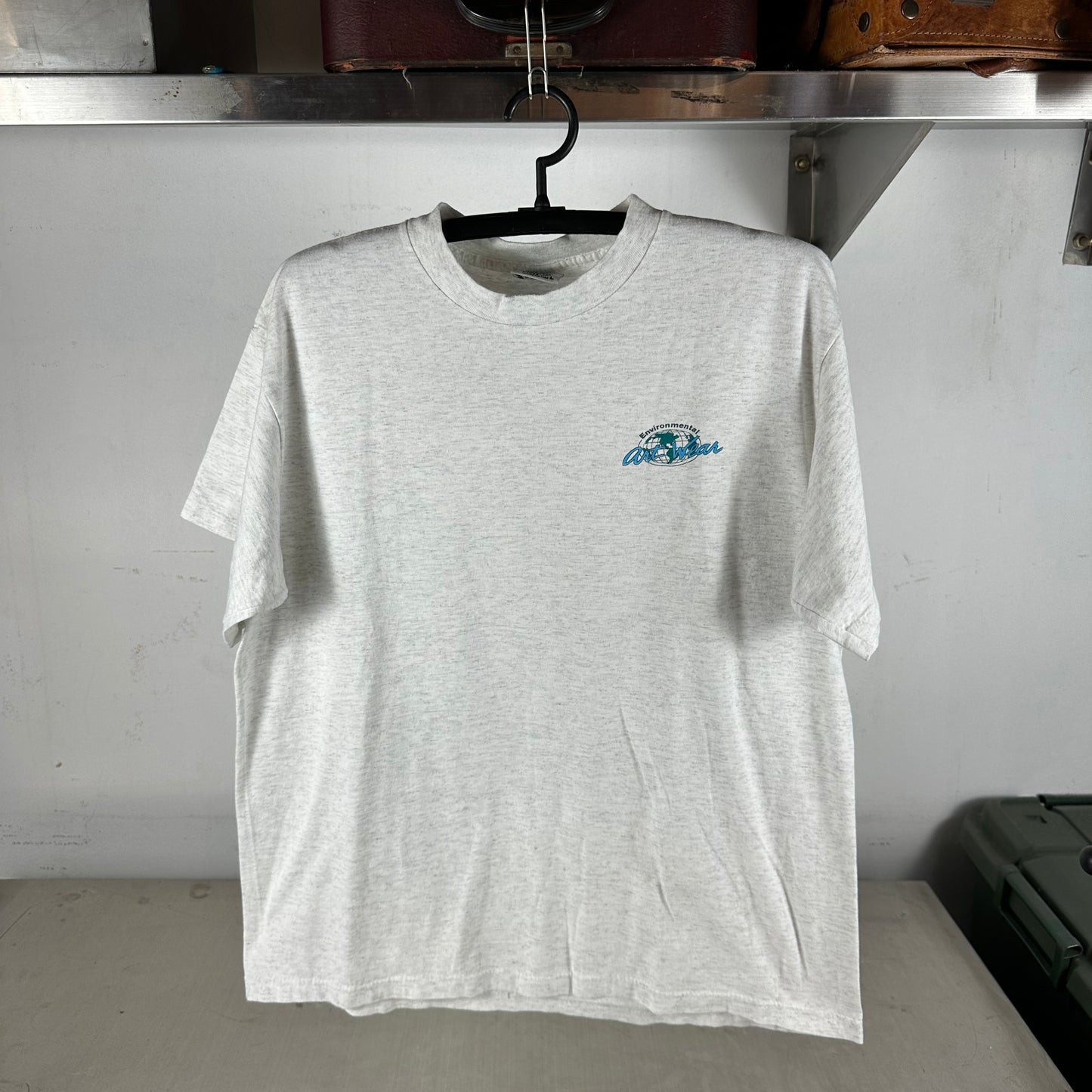 Vintage 90s Largemouth Bass Air Strike Environmental Art Wear Graphic T-shirt
