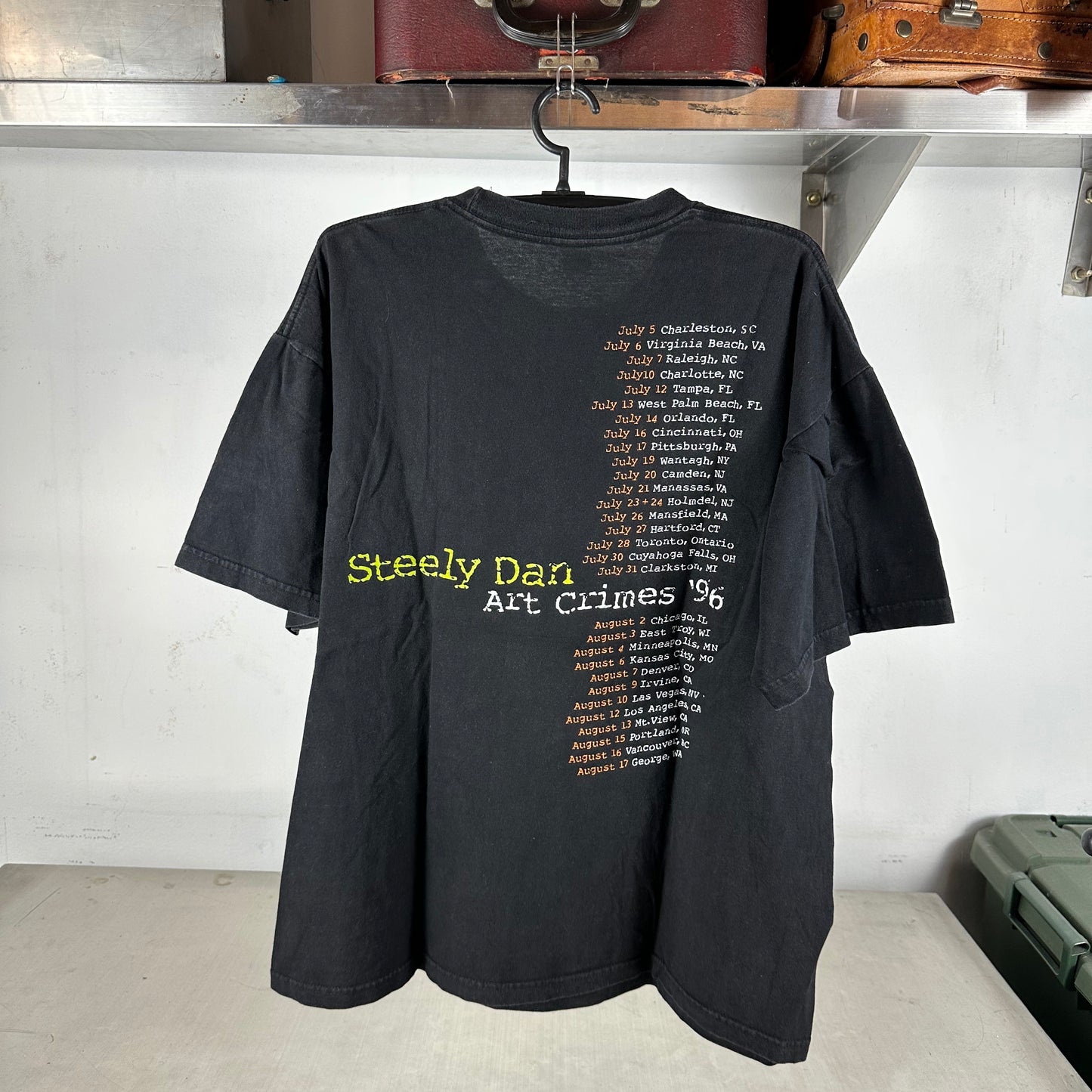 Vintage 1996 Steely Dan Art Crimes Tour Concert Rock Band T-shirt