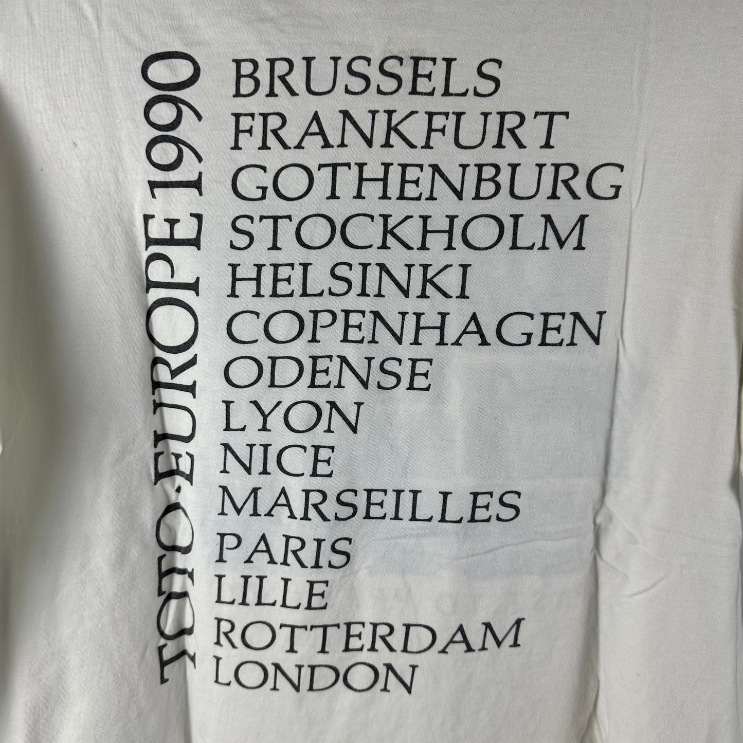Vintage 1990 Toto Past to Present Europe Tour Concert Single Stitch T-shirt