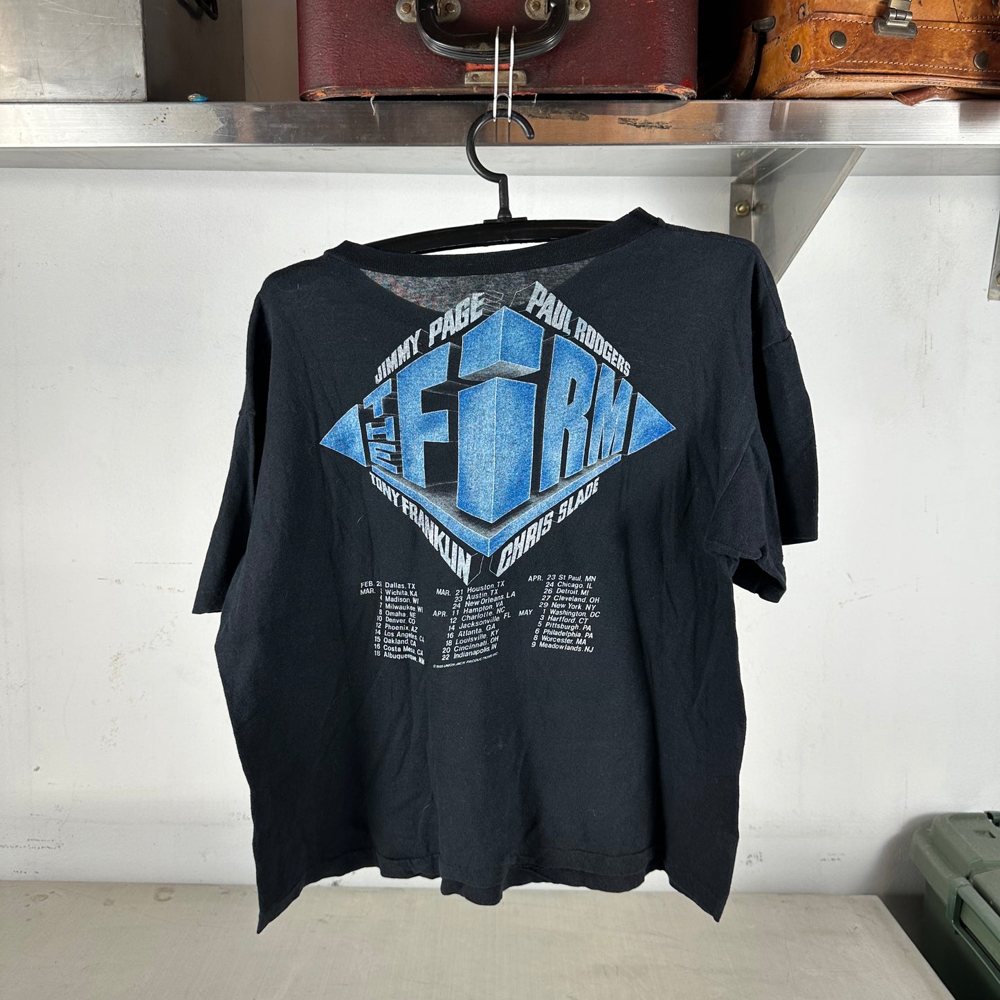 Vintage 1985 Jimmy Page Paul Rogers The Firm Tour Single Stitch T-shirt