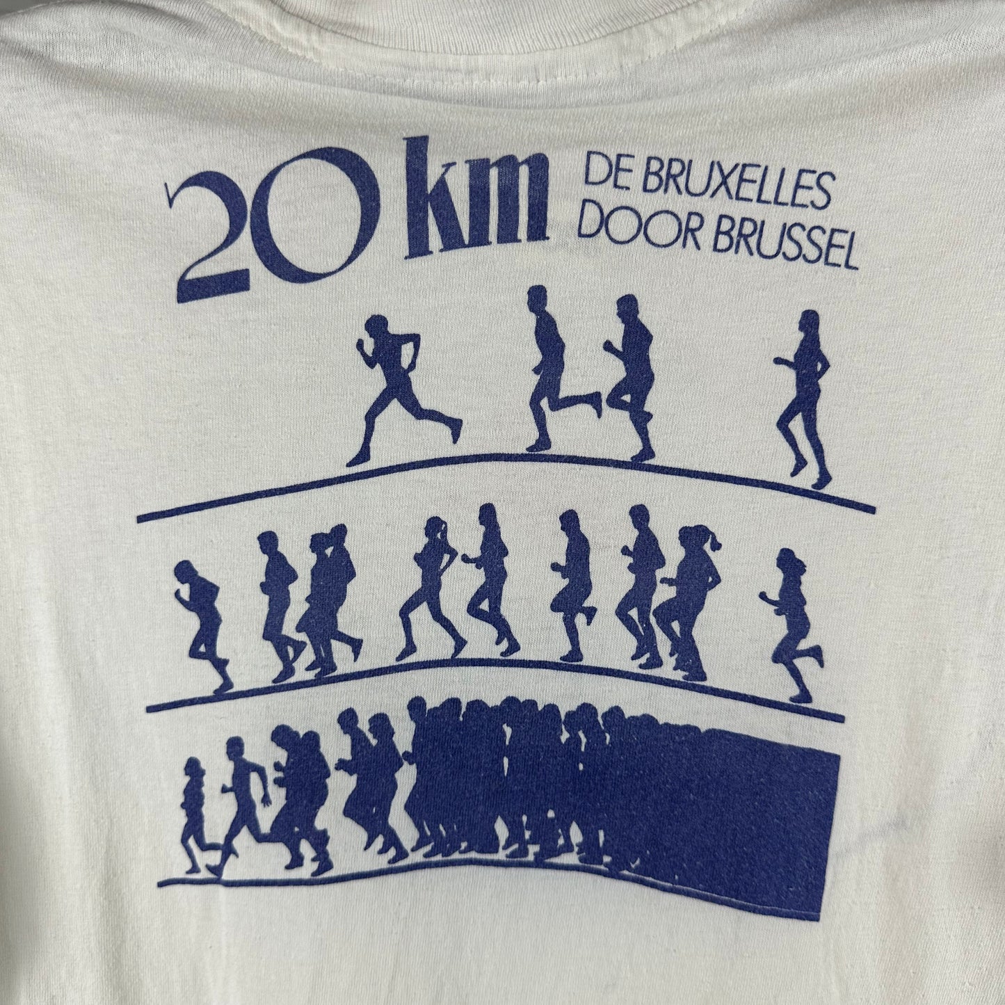 Vintage 90s Belgium Spa 20 KM of Brussels Running Single Stitch T-shirt