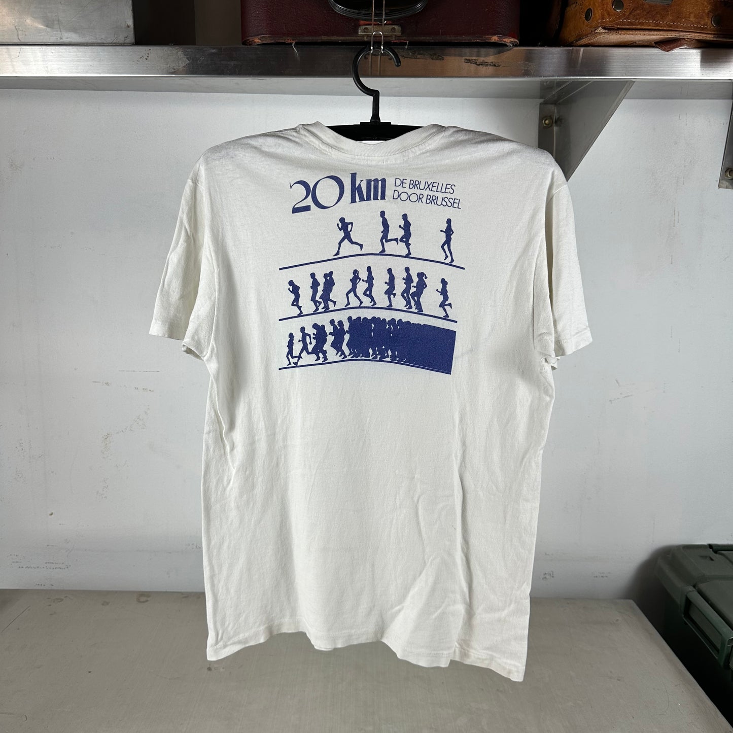 Vintage 90s Belgium Spa 20 KM of Brussels Running Single Stitch T-shirt