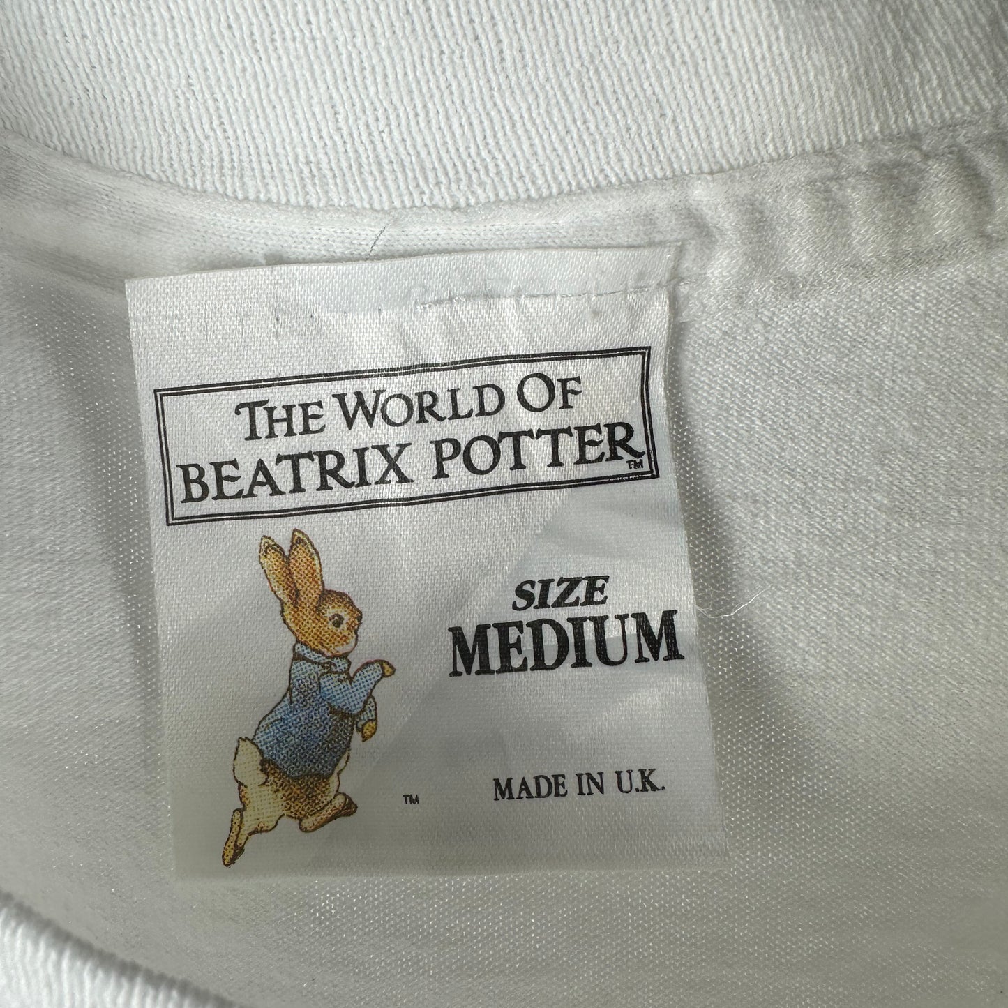 Vintage 1992 Peter Rabbit Cartoon Graphic Single Stitch T-shirt
