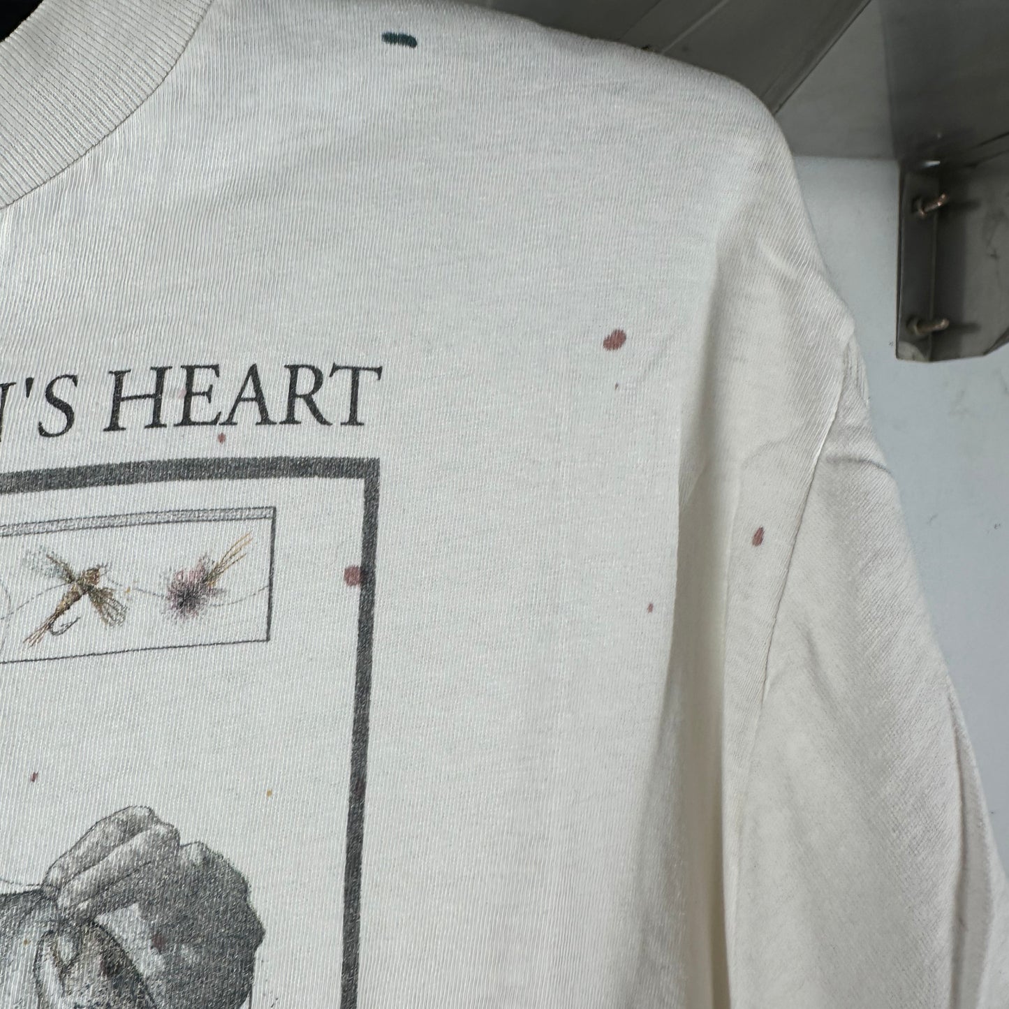 Vintage 1993 Peggy Murray The Way to a Man's Heart is Through His Fly Fishing T-shirt