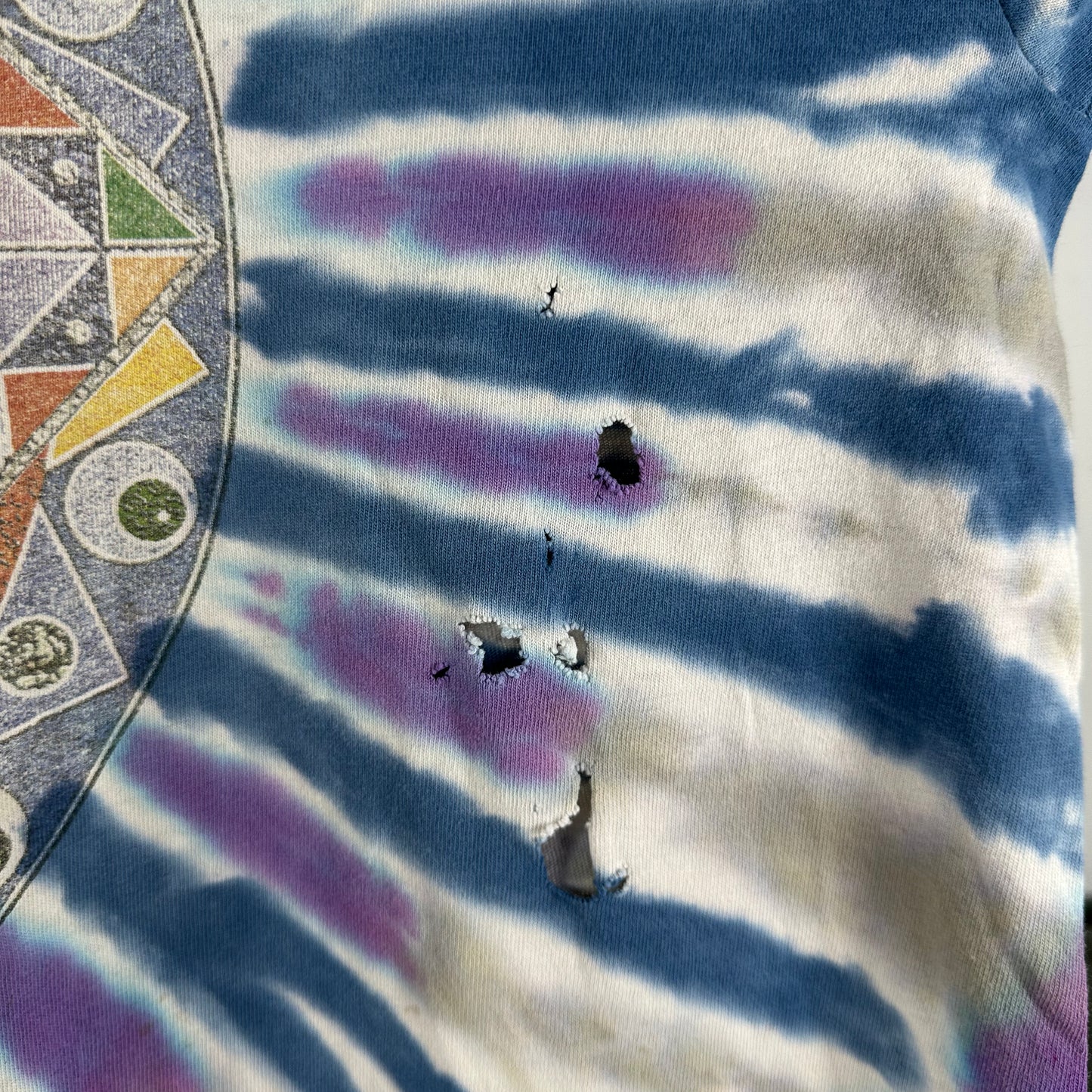 Vintage 90s Grateful Dead Skull Rock Band Tie-dye Single Stitch Distressed &nbsp;T-shirt