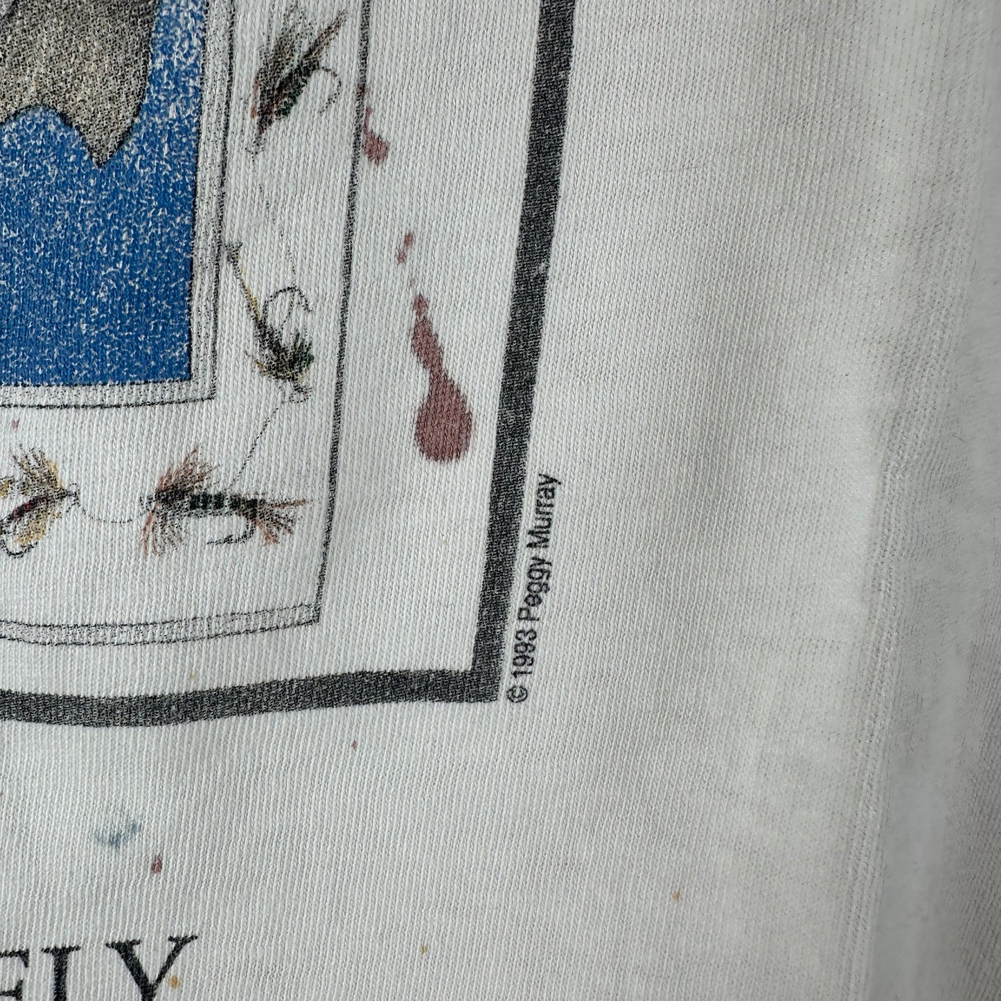 Vintage 1993 Peggy Murray The Way to a Man's Heart is Through His Fly Fishing T-shirt