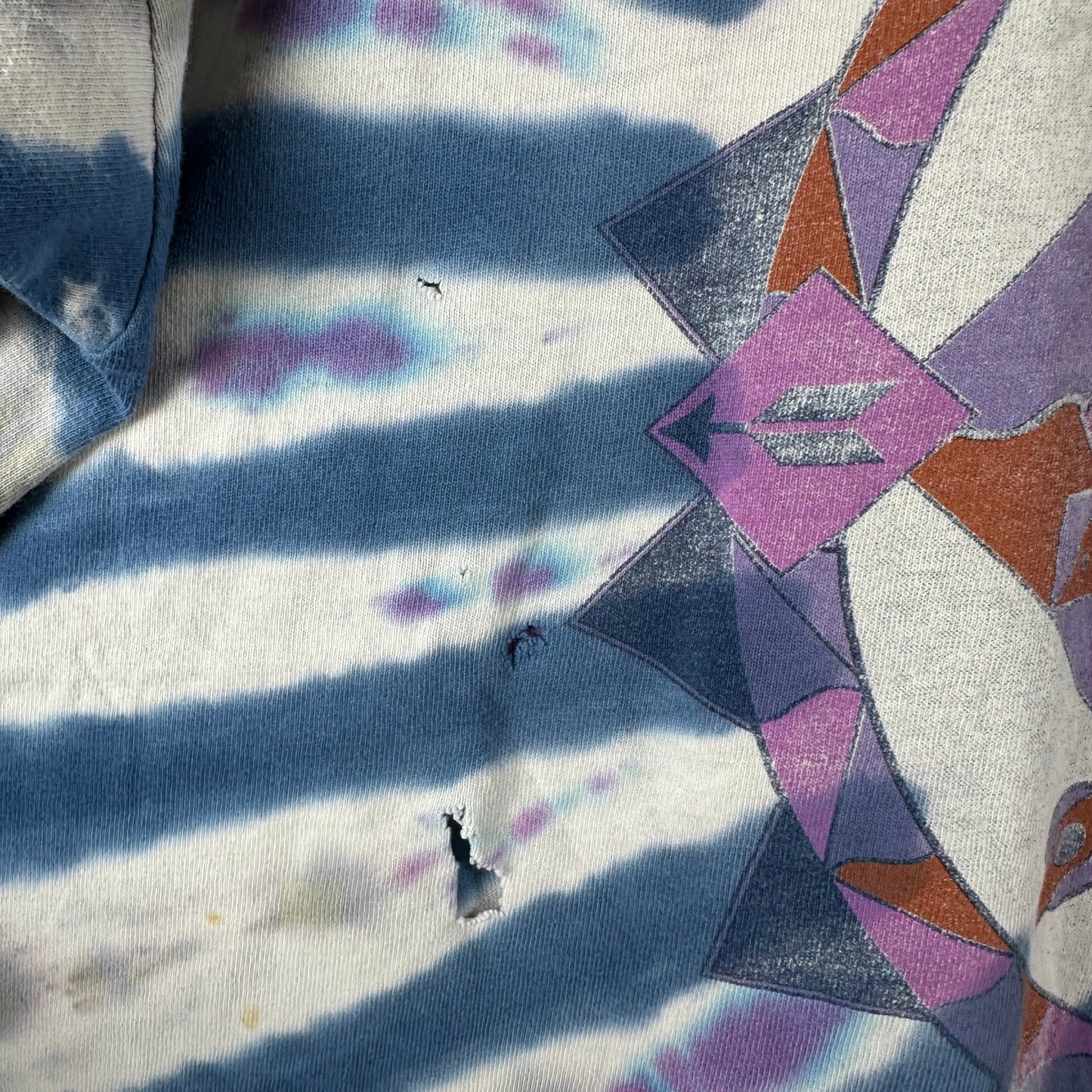 Vintage 90s Grateful Dead Skull Rock Band Tie-dye Single Stitch Distressed &nbsp;T-shirt