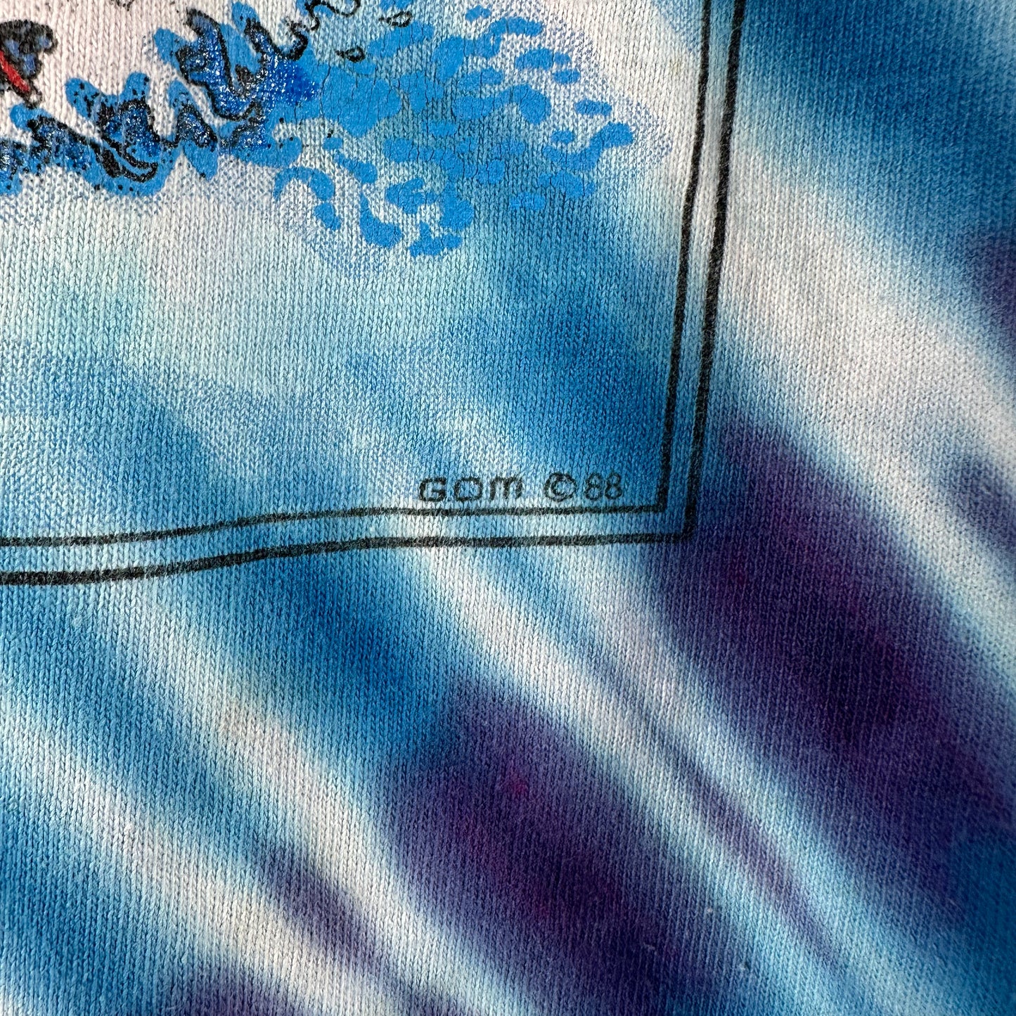 Vintage 1989 Grateful Dead Spring Tour Ski Graphic Rock Band Tie-dye T-shirt