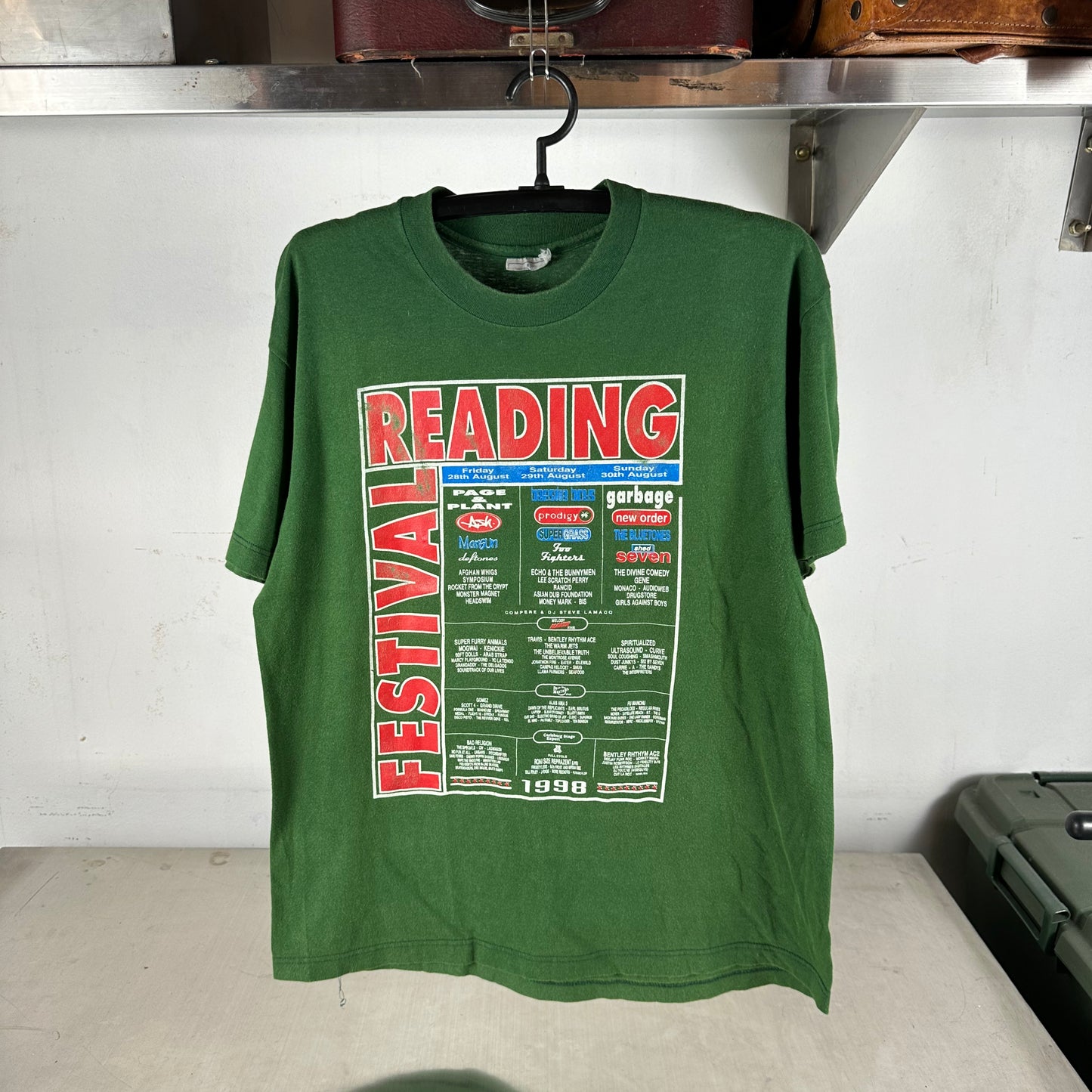 Vintage 1998 Reading Festival Beastie Boys Garbage Prodigy T-shirt