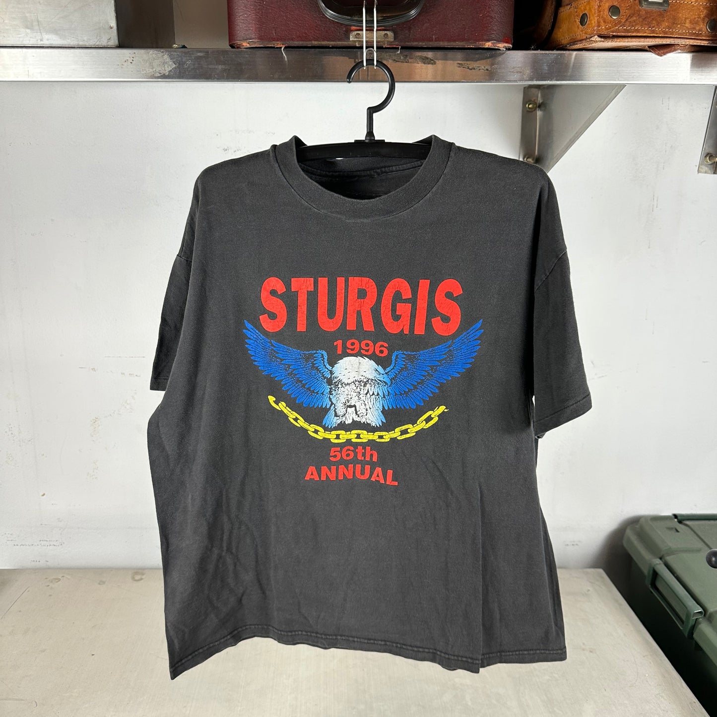 Vintage 1996 Sturgis Motorcycles Black Hills Rally Double Sided Graphic T-shirt