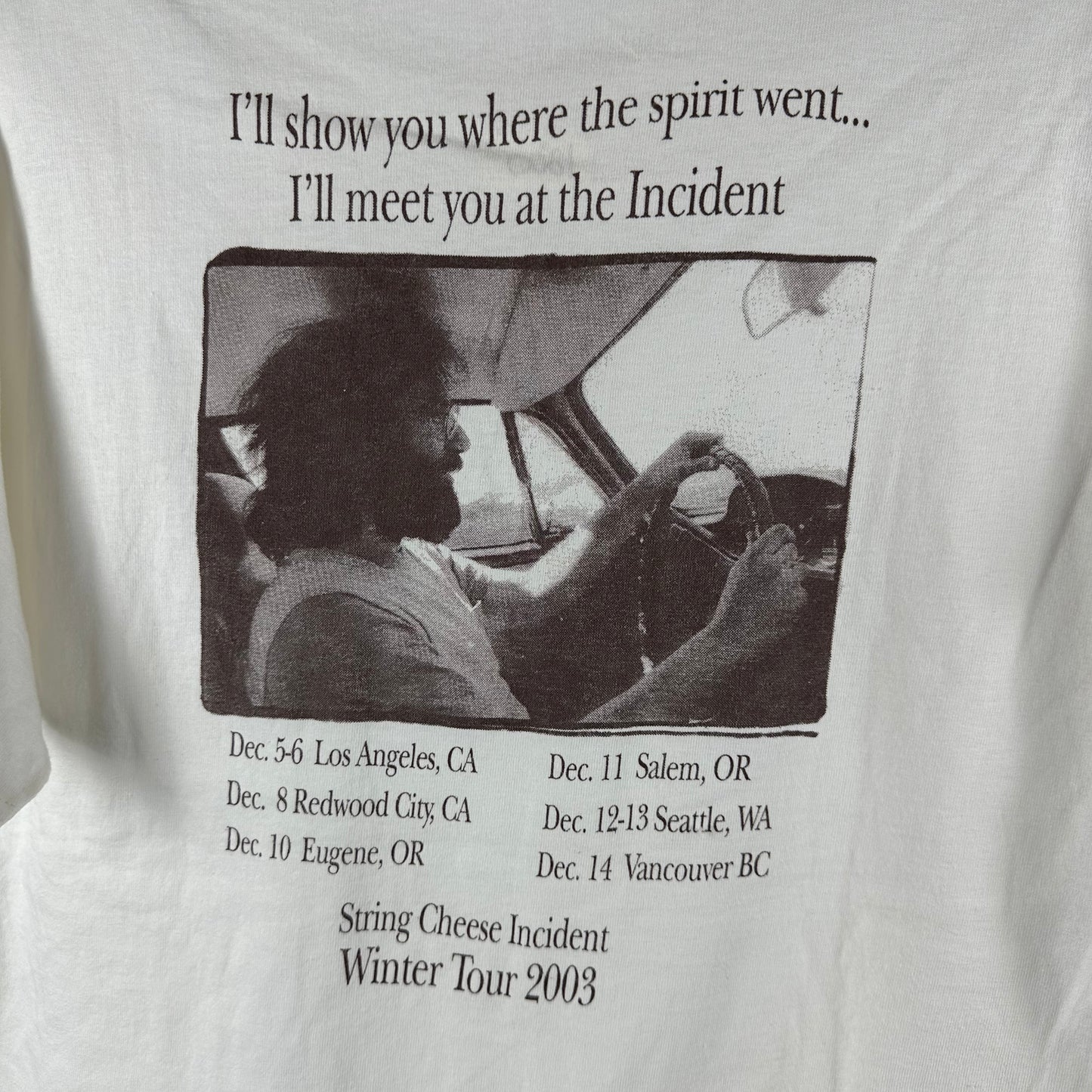 Vintage 2003 String Cheese Incident Jerry Garcia On Cheese Tour Rock Band T-shirt