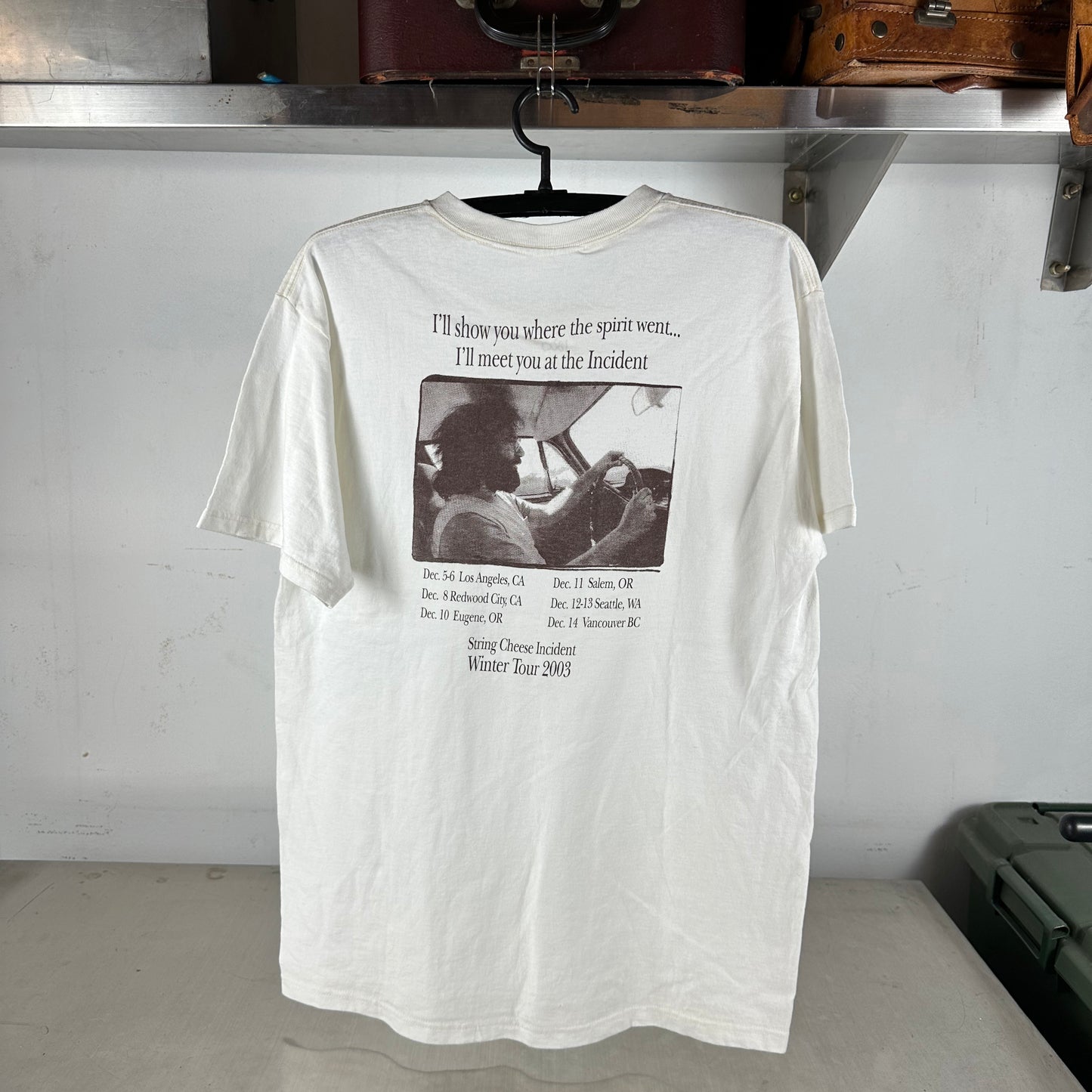 Vintage 2003 String Cheese Incident Jerry Garcia On Cheese Tour Rock Band T-shirt