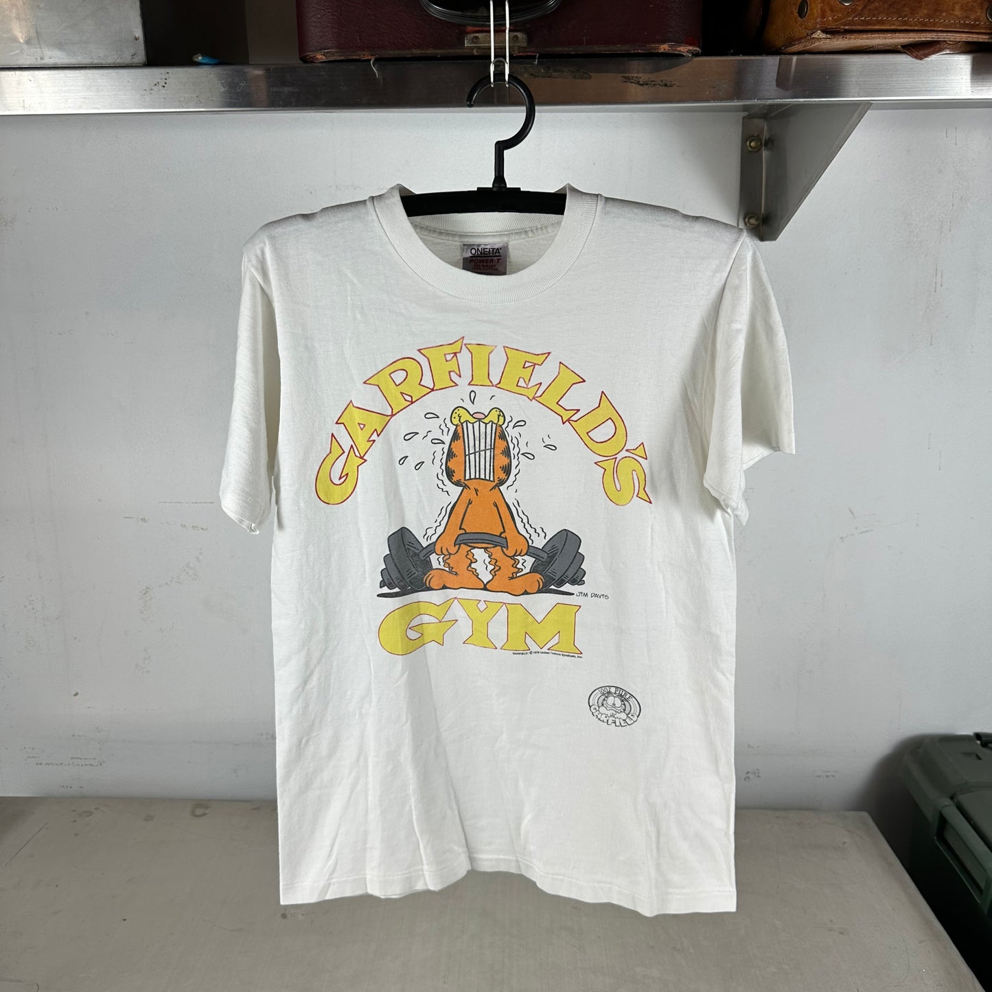 Vintage 80s 90s Garfield's Gym Cartoon Graphic Single Stitch T-shirt