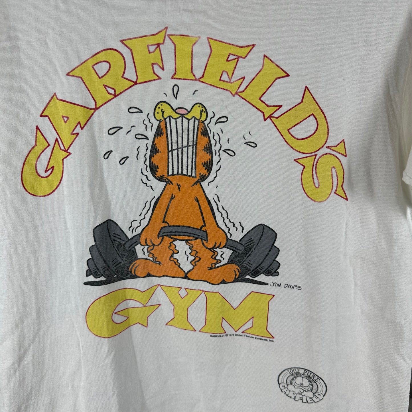 Vintage 80s 90s Garfield's Gym Cartoon Graphic Single Stitch T-shirt