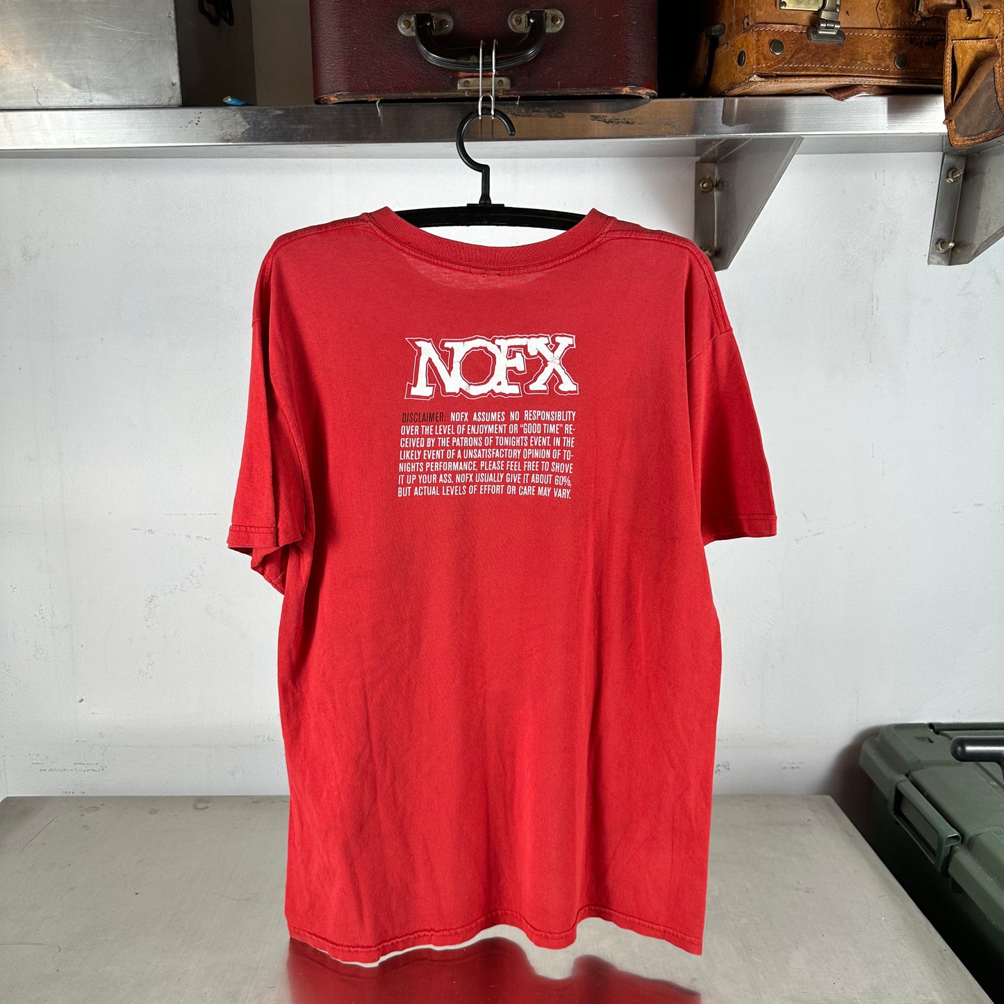 Vintage 2000s NOFX We Don't Try Harder Punk Disclaimer Graphic Rock Band T-shirt