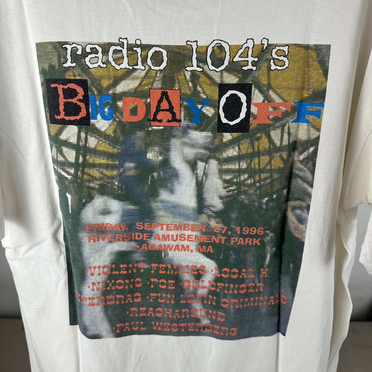 Vintage 1996 Violent Femmes Fun Lovin Criminals Big Day Off Concert T-shirt